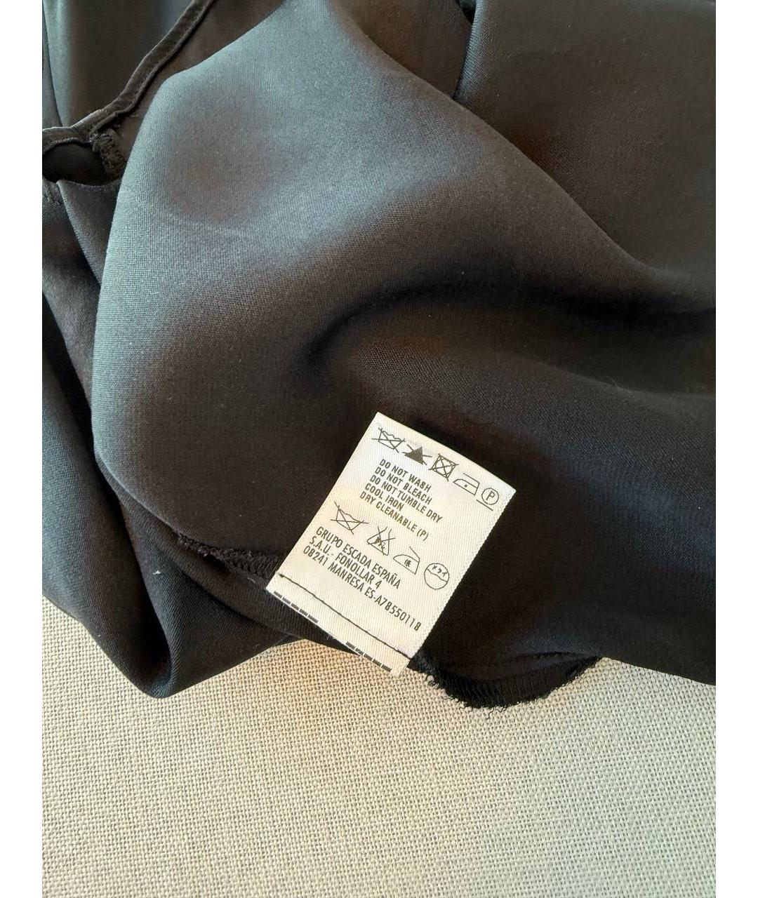 ESCADA Черная шелковая блузы, фото 4