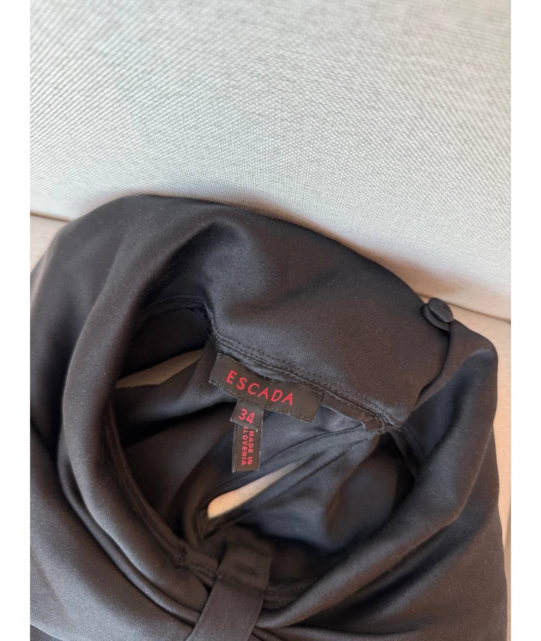ESCADA Черная шелковая блузы, фото 5
