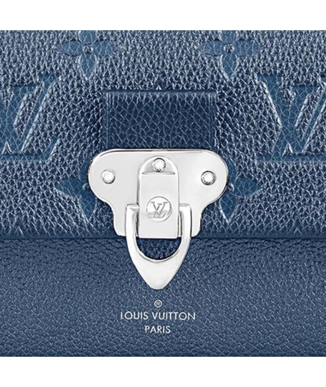 LOUIS VUITTON Синяя кожаная сумка через плечо, фото 5