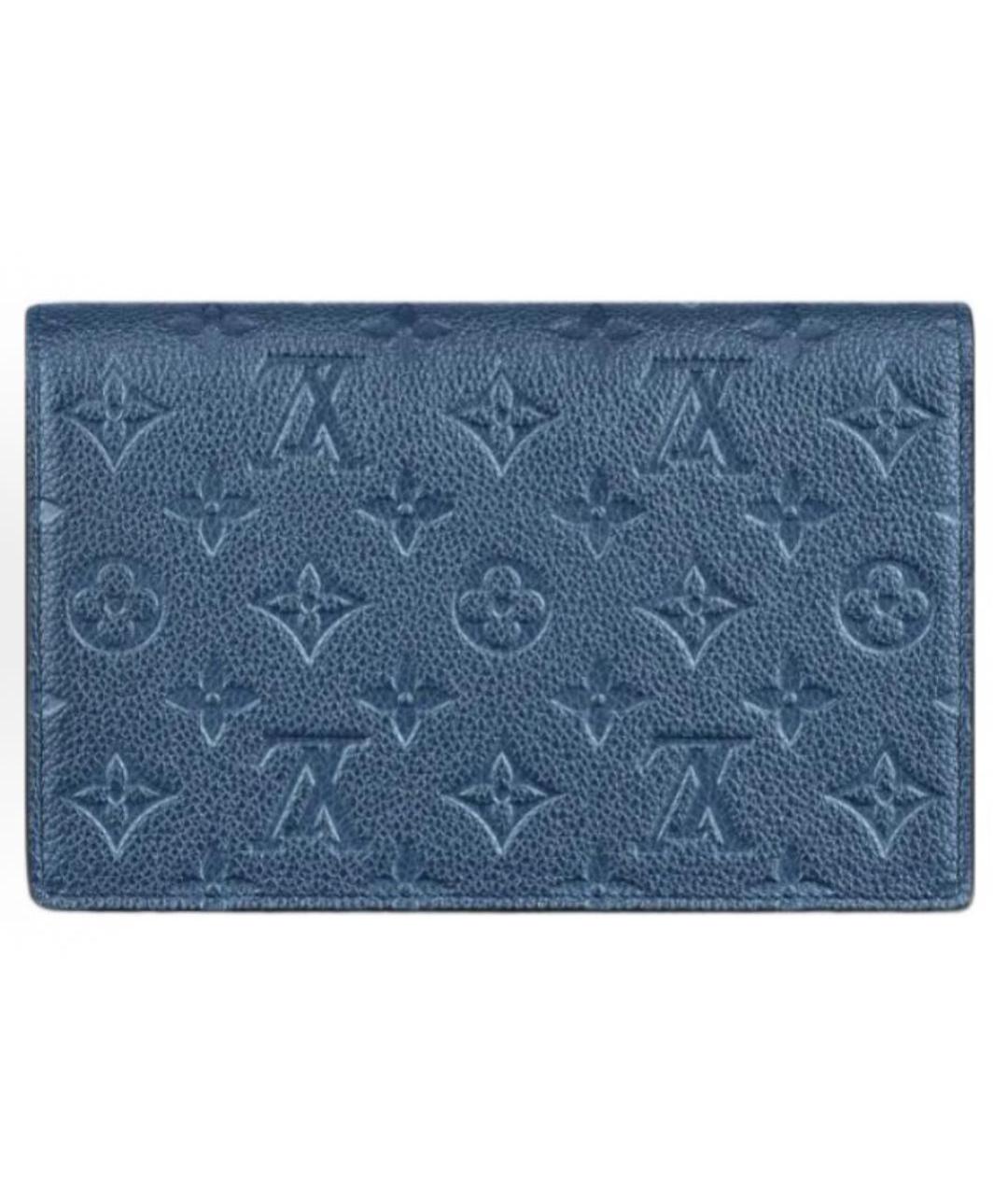 LOUIS VUITTON Синяя кожаная сумка через плечо, фото 3