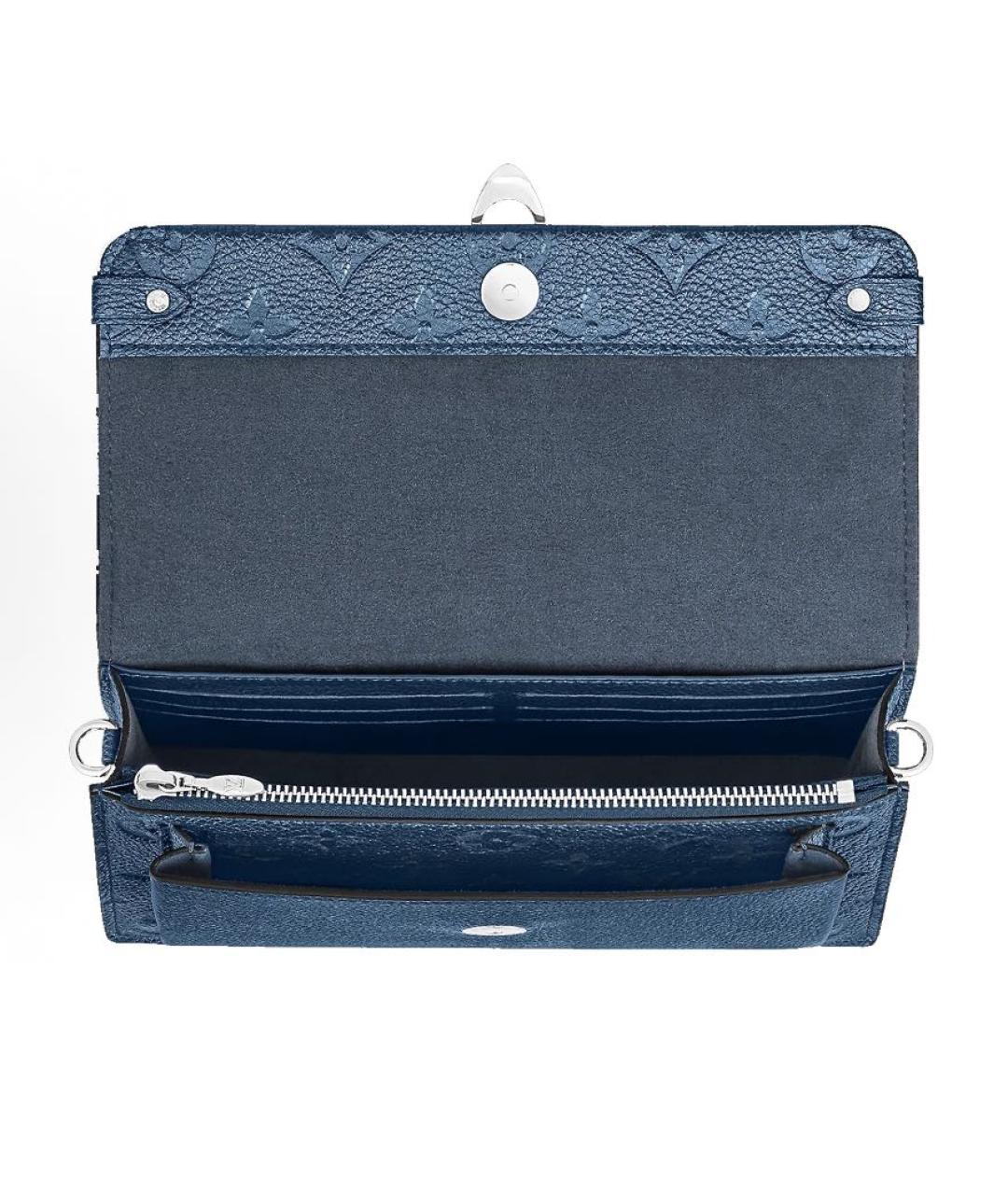 LOUIS VUITTON Синяя кожаная сумка через плечо, фото 4