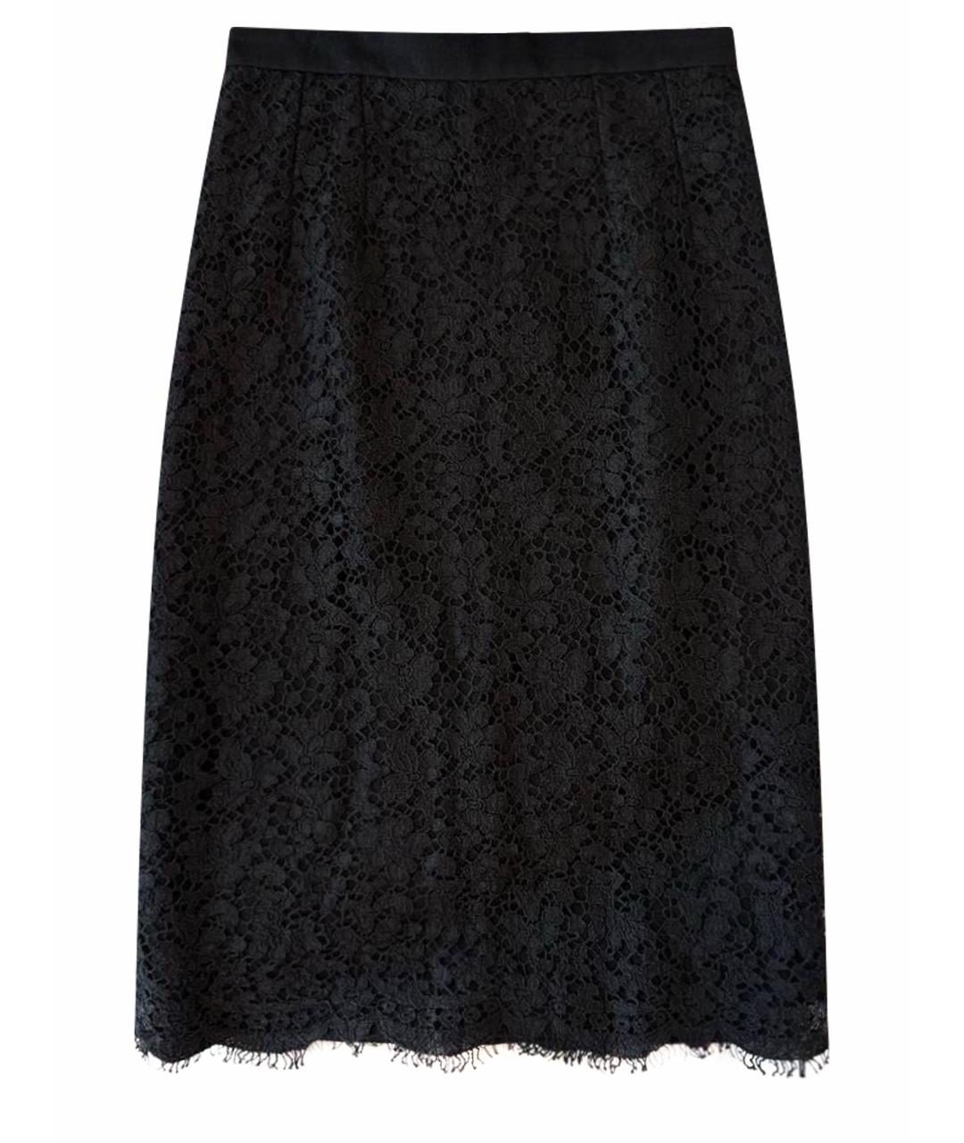 DOLCE&GABBANA Черная кружевная юбка мини, фото 1