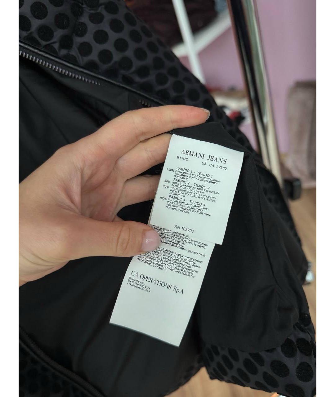 ARMANI JEANS Черная куртка, фото 5