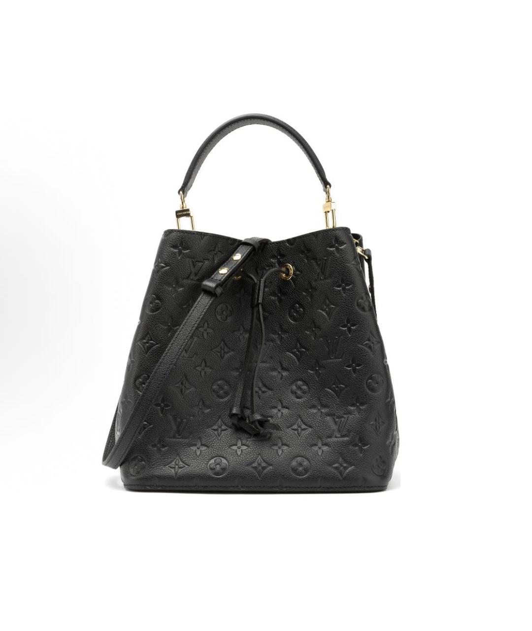 LOUIS VUITTON Черная кожаная сумка через плечо, фото 6