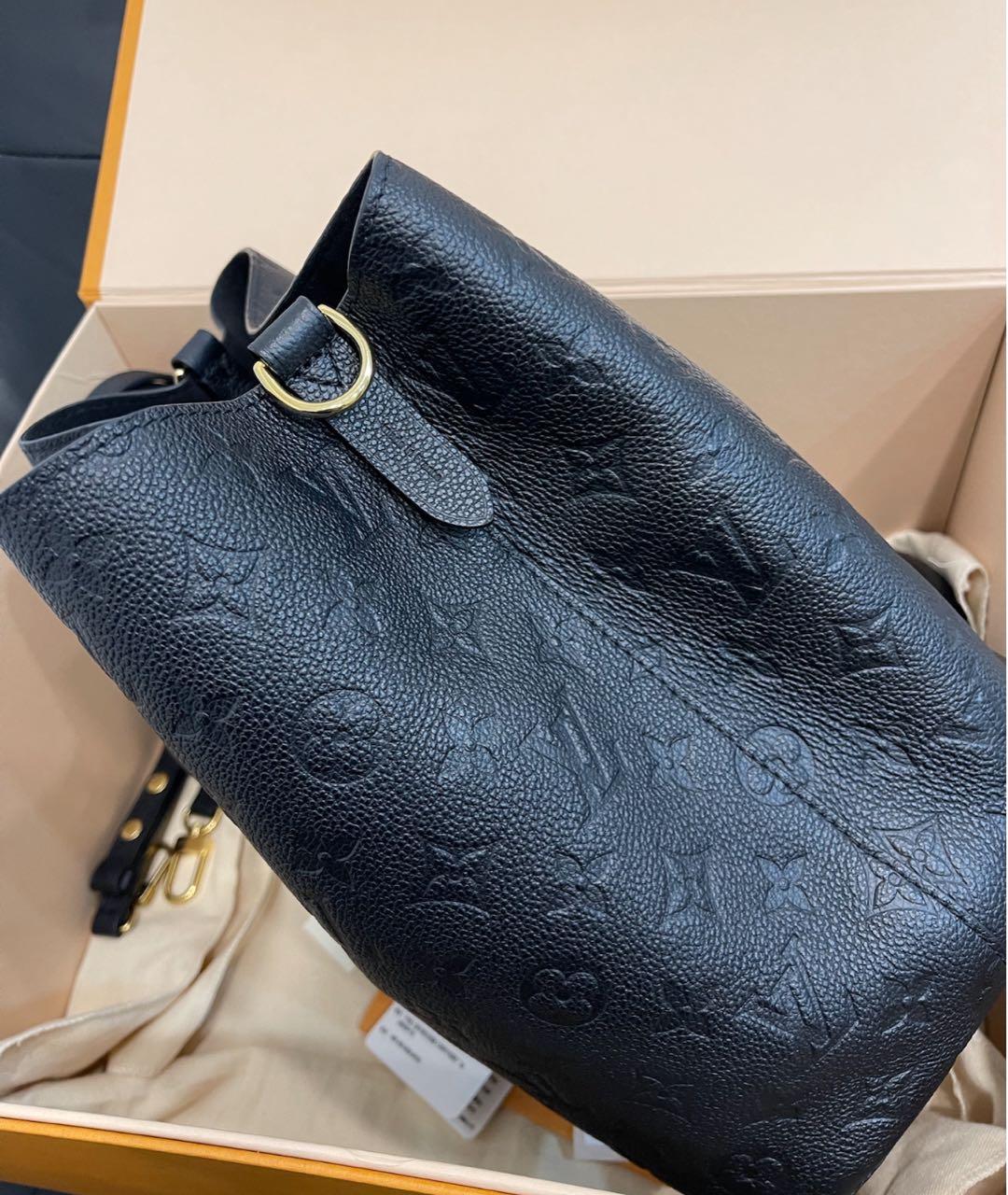 LOUIS VUITTON Черная кожаная сумка через плечо, фото 4