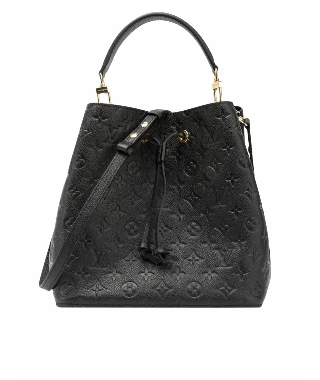 LOUIS VUITTON Черная кожаная сумка через плечо, фото 1