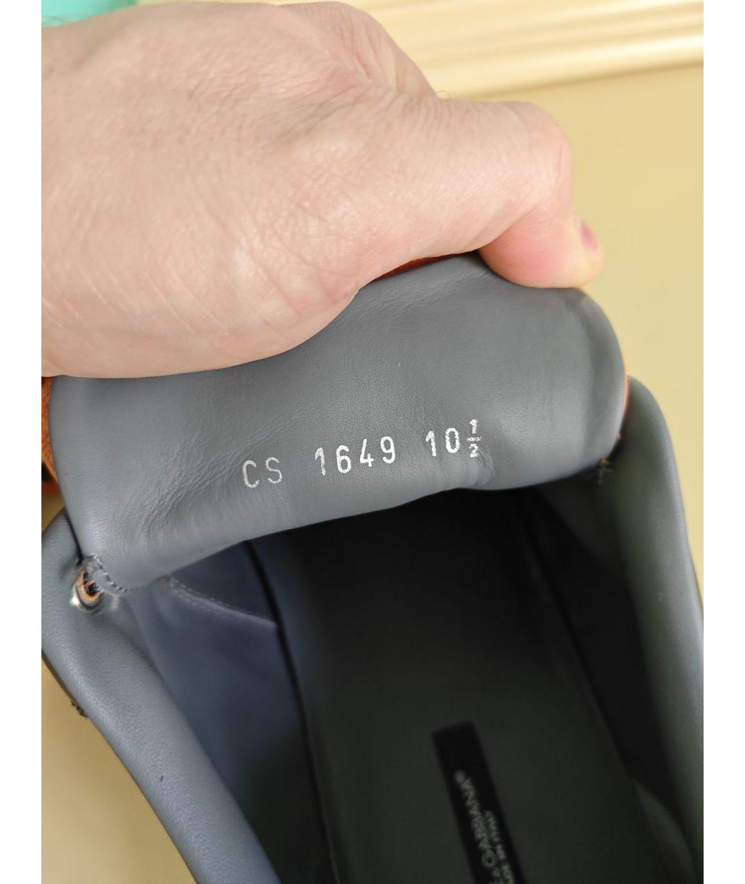 DOLCE&GABBANA Хаки кожаные высокие кроссовки / кеды, фото 8