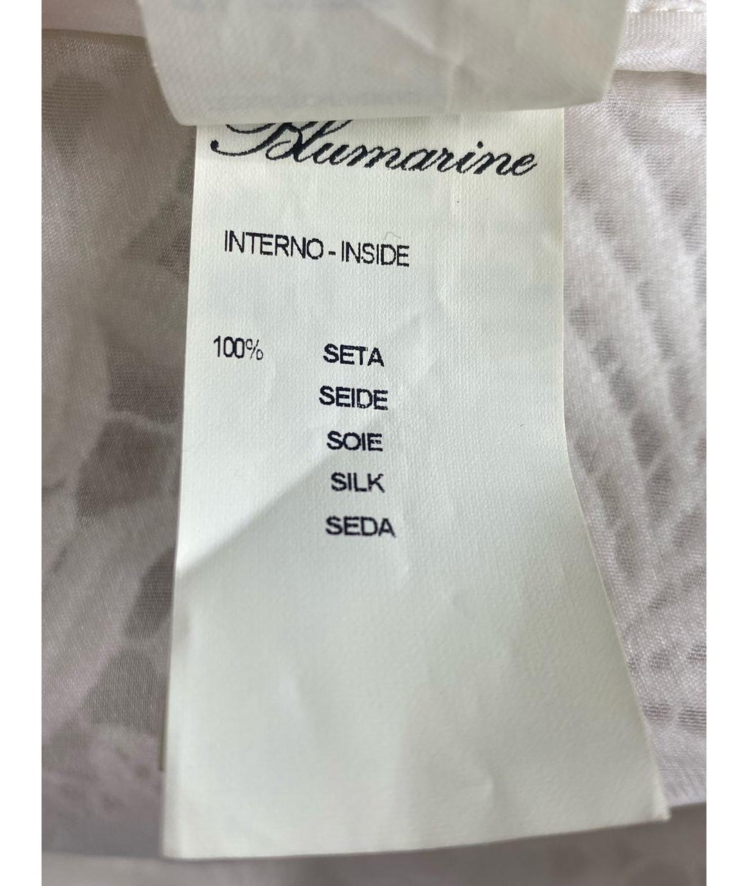 BLUMARINE Белое хлопковое коктейльное платье, фото 7