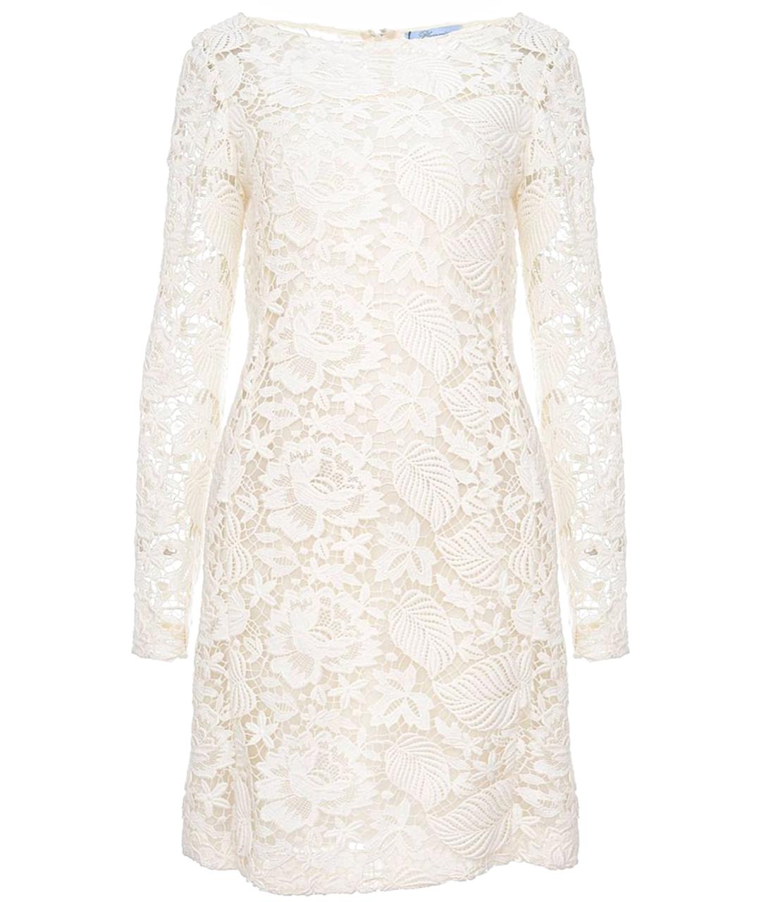 BLUMARINE Белое хлопковое коктейльное платье, фото 1