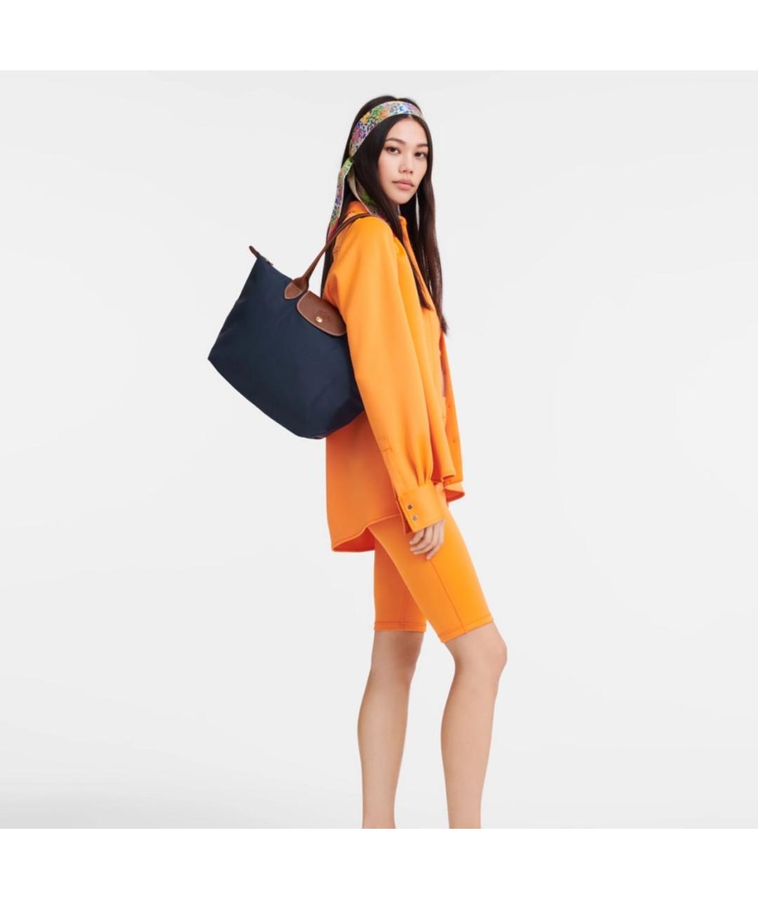 LONGCHAMP Темно-синяя сумка тоут, фото 2
