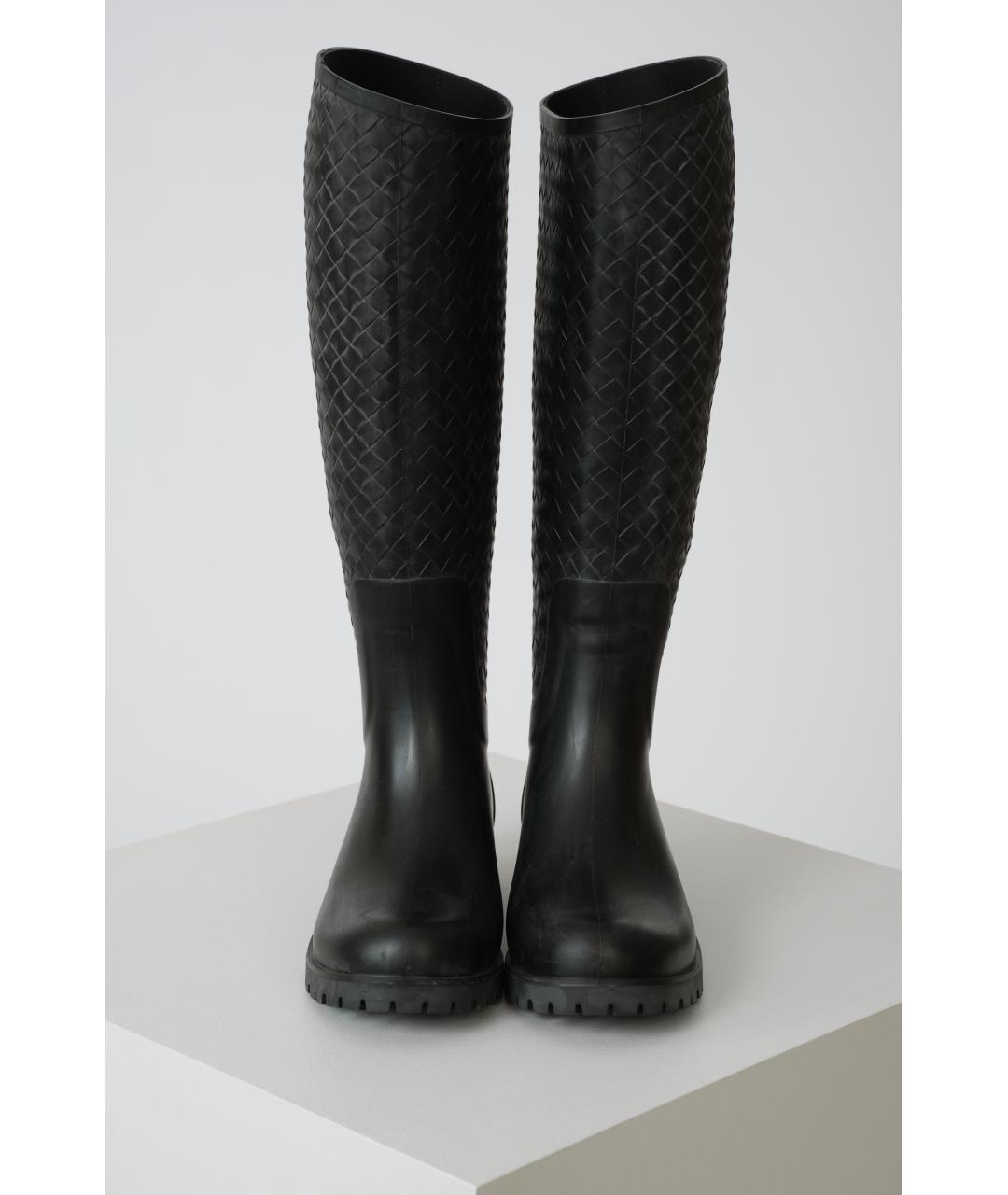 BOTTEGA VENETA Черные резиновые сапоги, фото 4