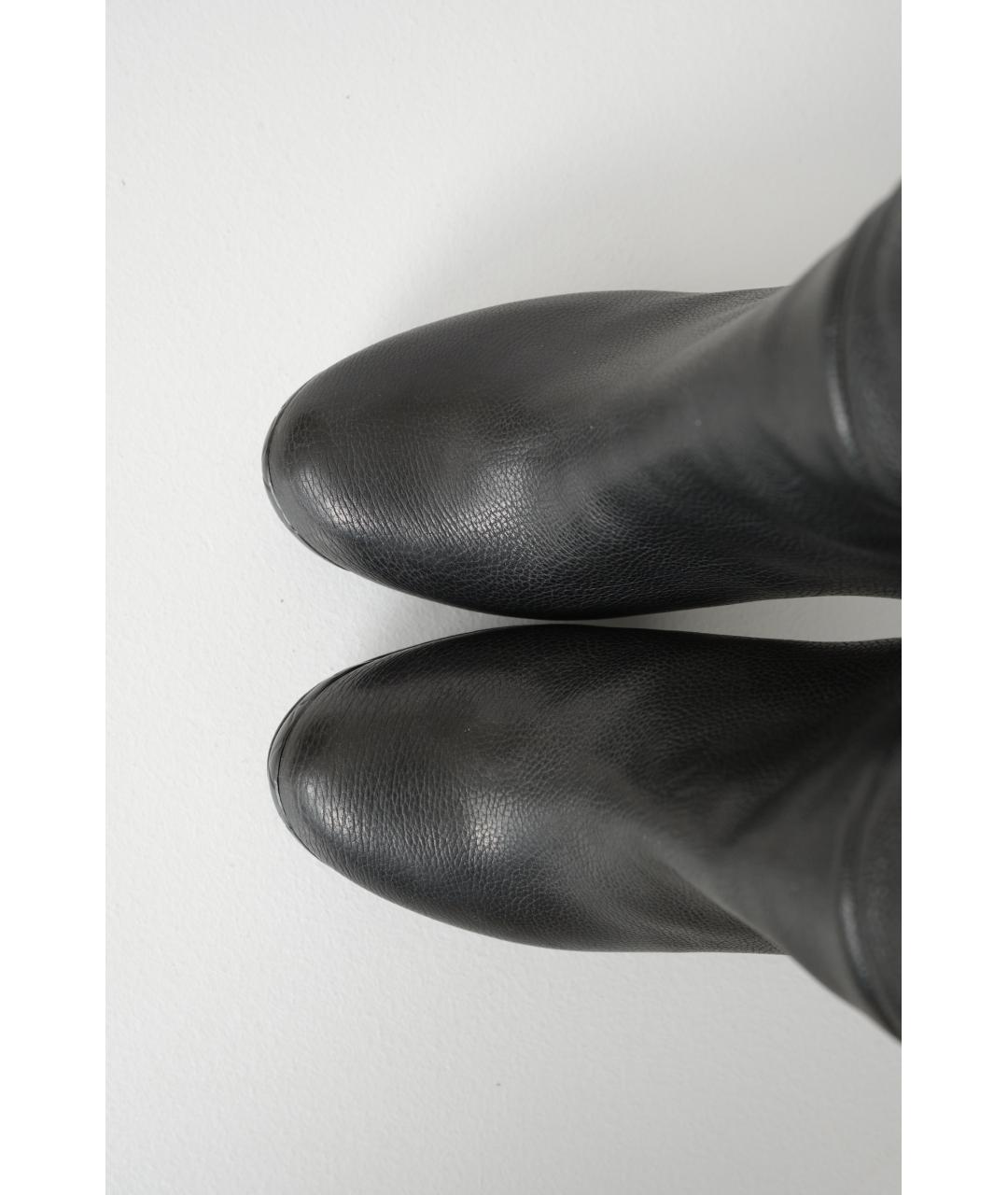 BOTTEGA VENETA Черные кожаные ботфорты, фото 5