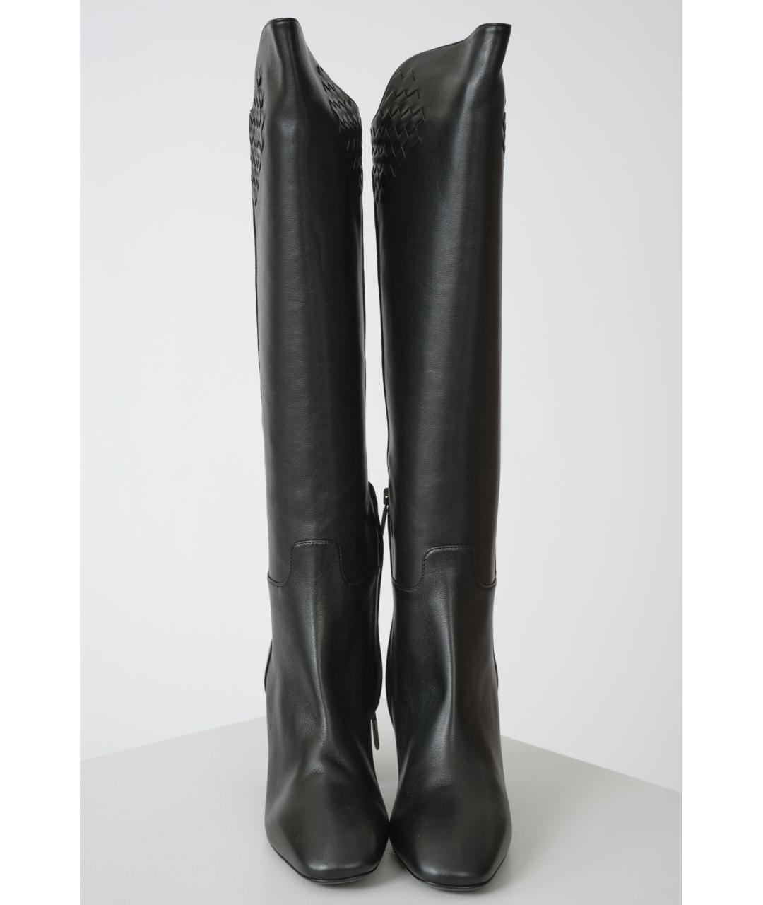 BOTTEGA VENETA Черные кожаные сапоги, фото 4