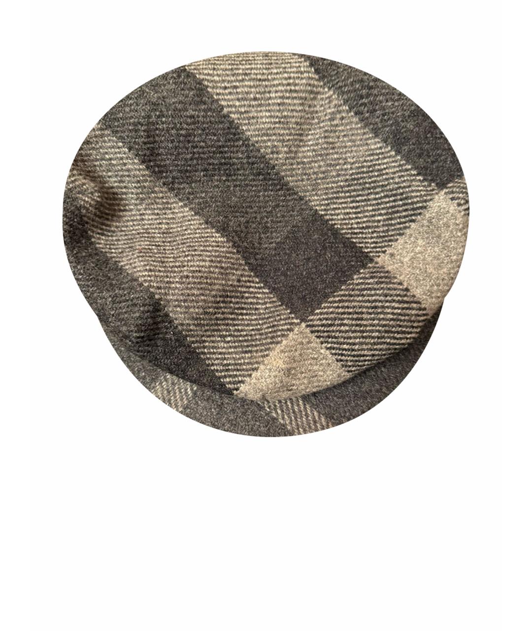 BURBERRY Серая шерстяная кепка, фото 1