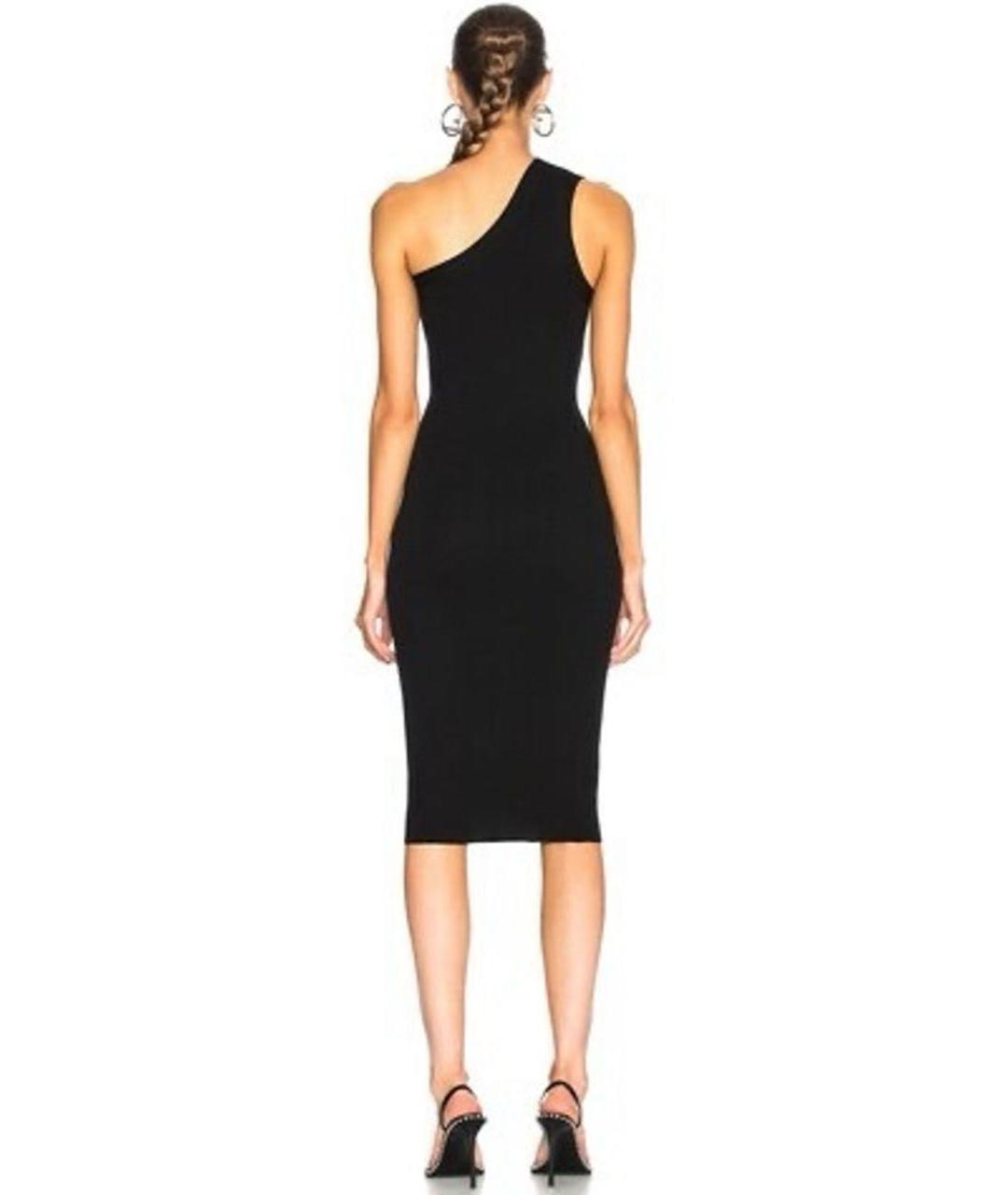 T BY ALEXANDER WANG Черное шерстяное коктейльное платье, фото 6