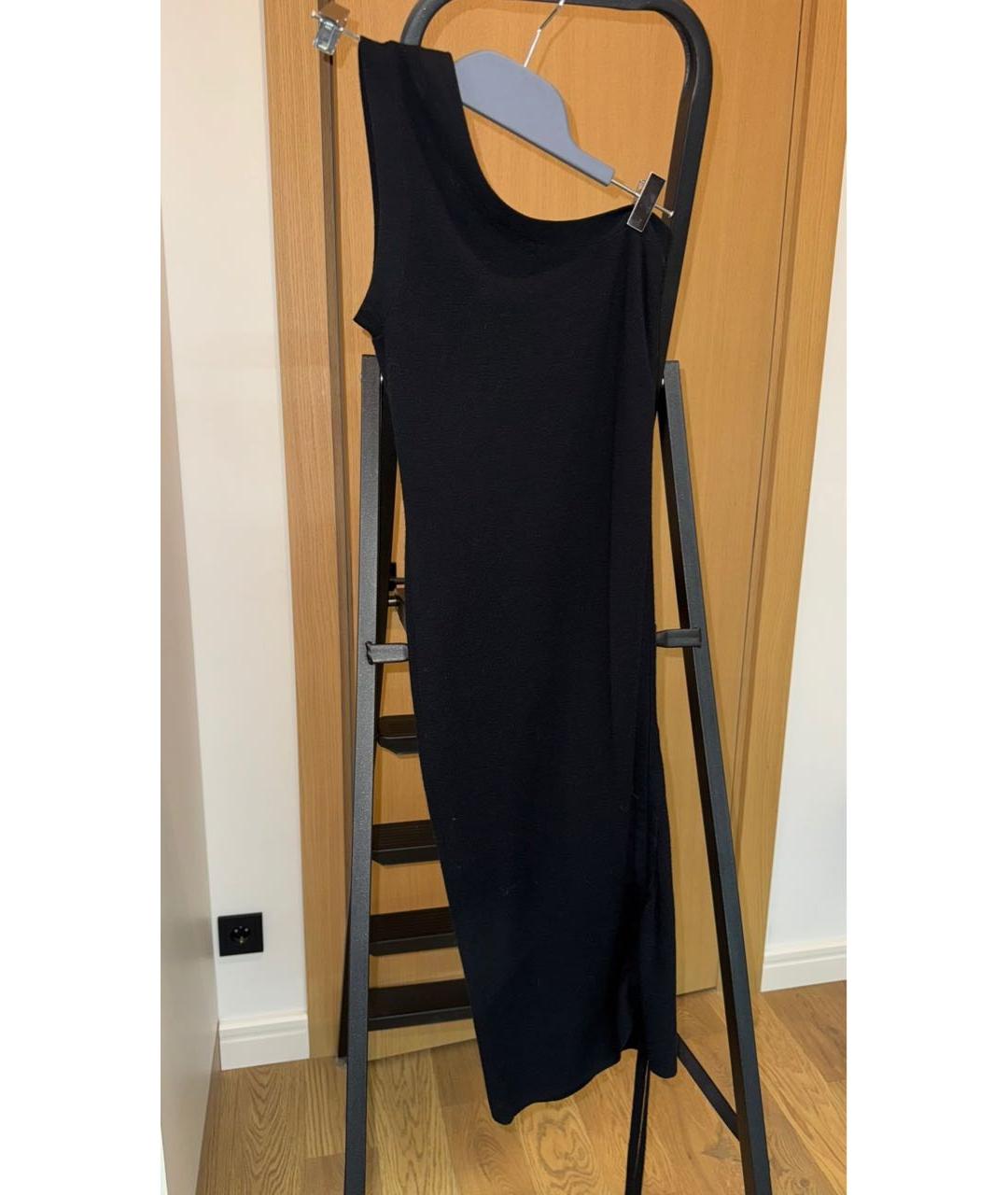 T BY ALEXANDER WANG Черное шерстяное коктейльное платье, фото 2