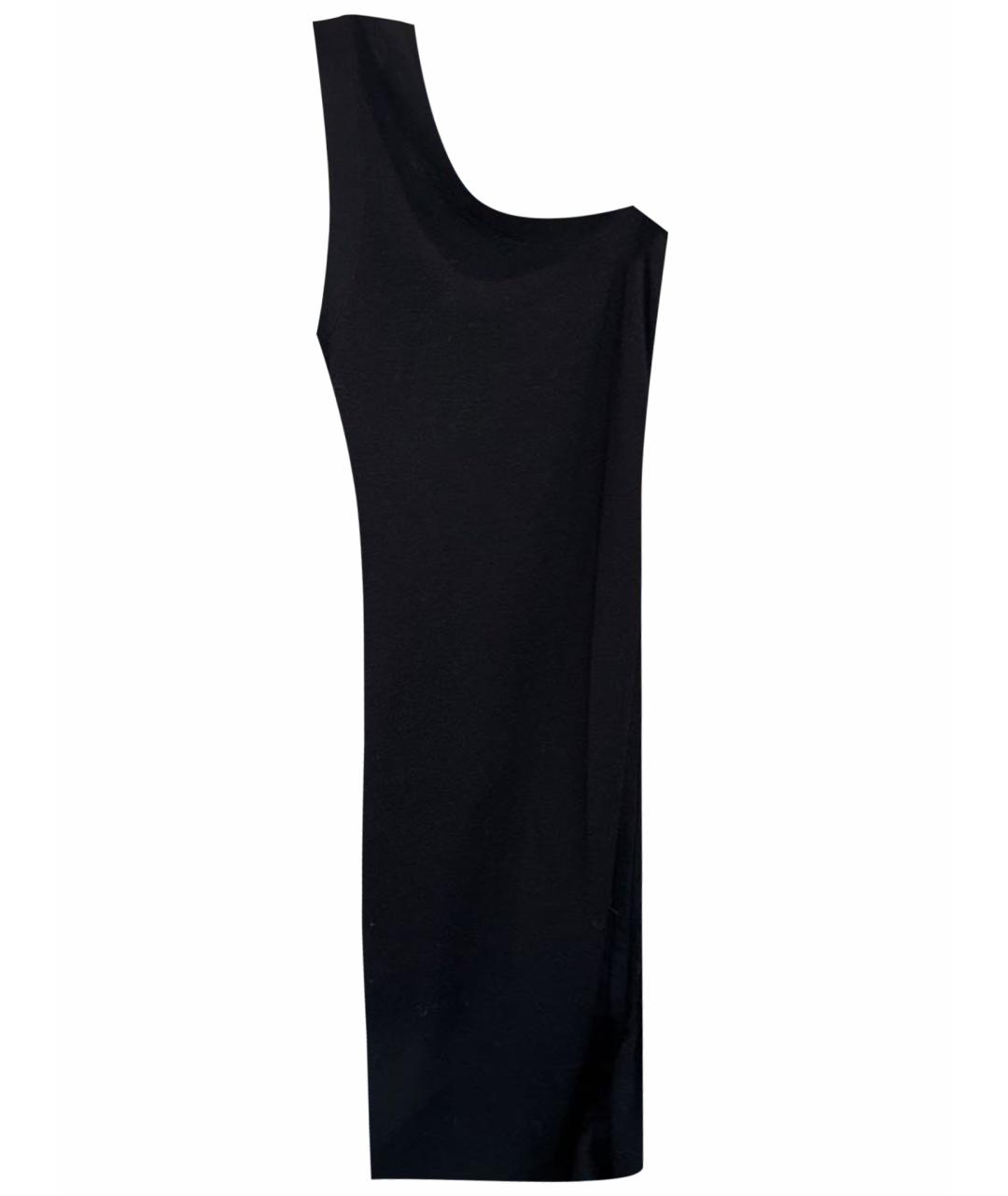 T BY ALEXANDER WANG Черное шерстяное коктейльное платье, фото 1