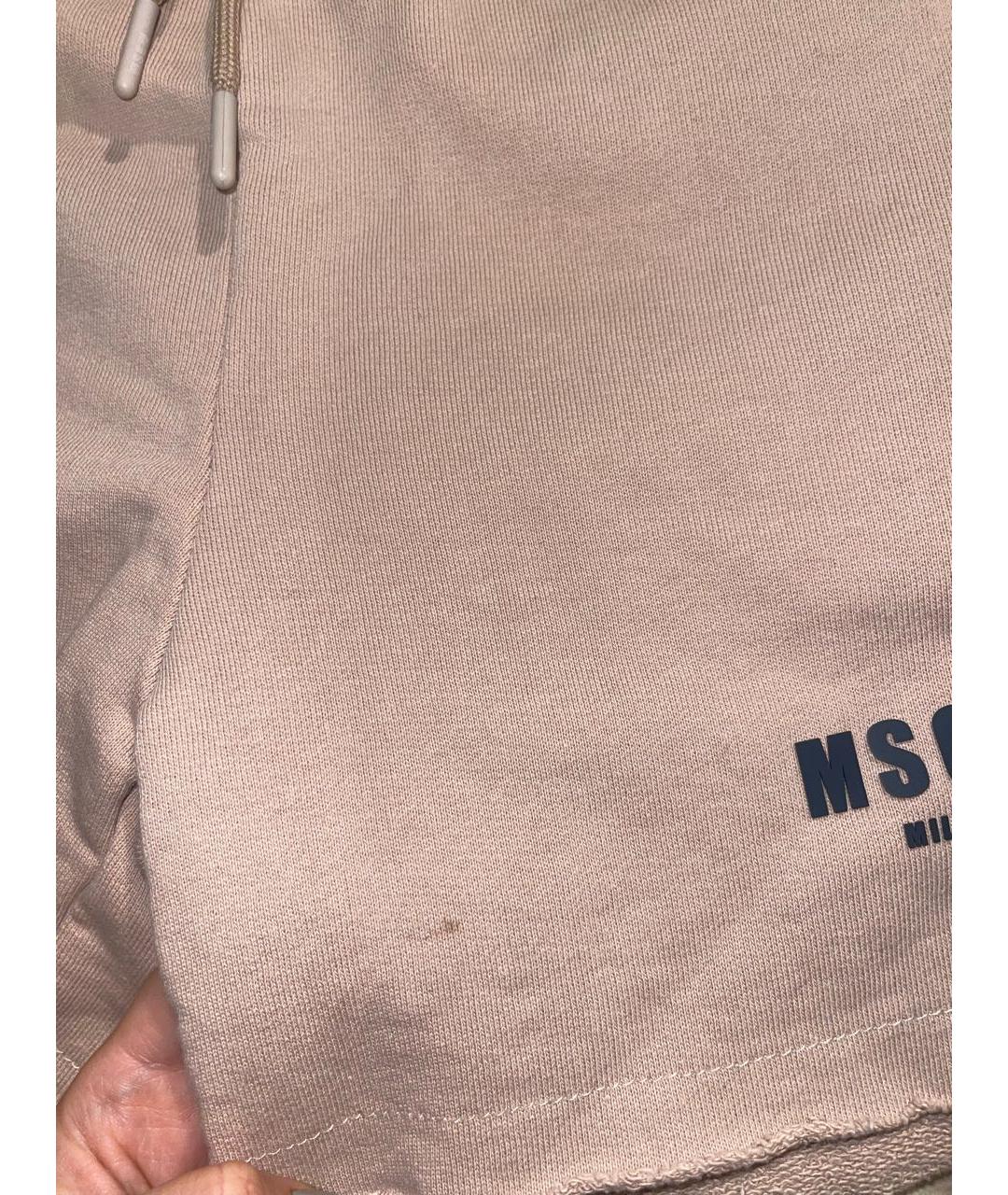 MSGM Бежевые хлопковые брюки и шорты, фото 4