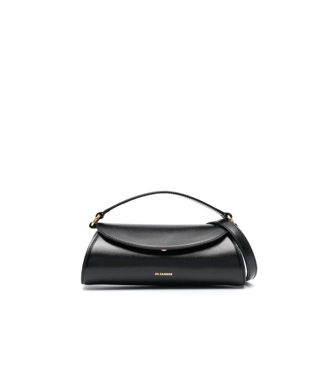 JIL SANDER Черная кожаная сумка с короткими ручками, фото 1