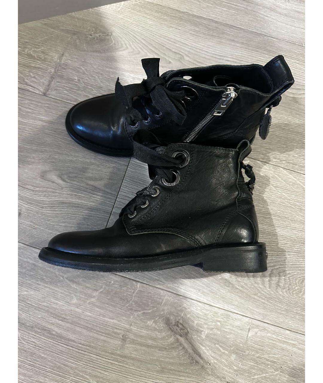 ZADIG & VOLTAIRE Черные кожаные ботинки, фото 4