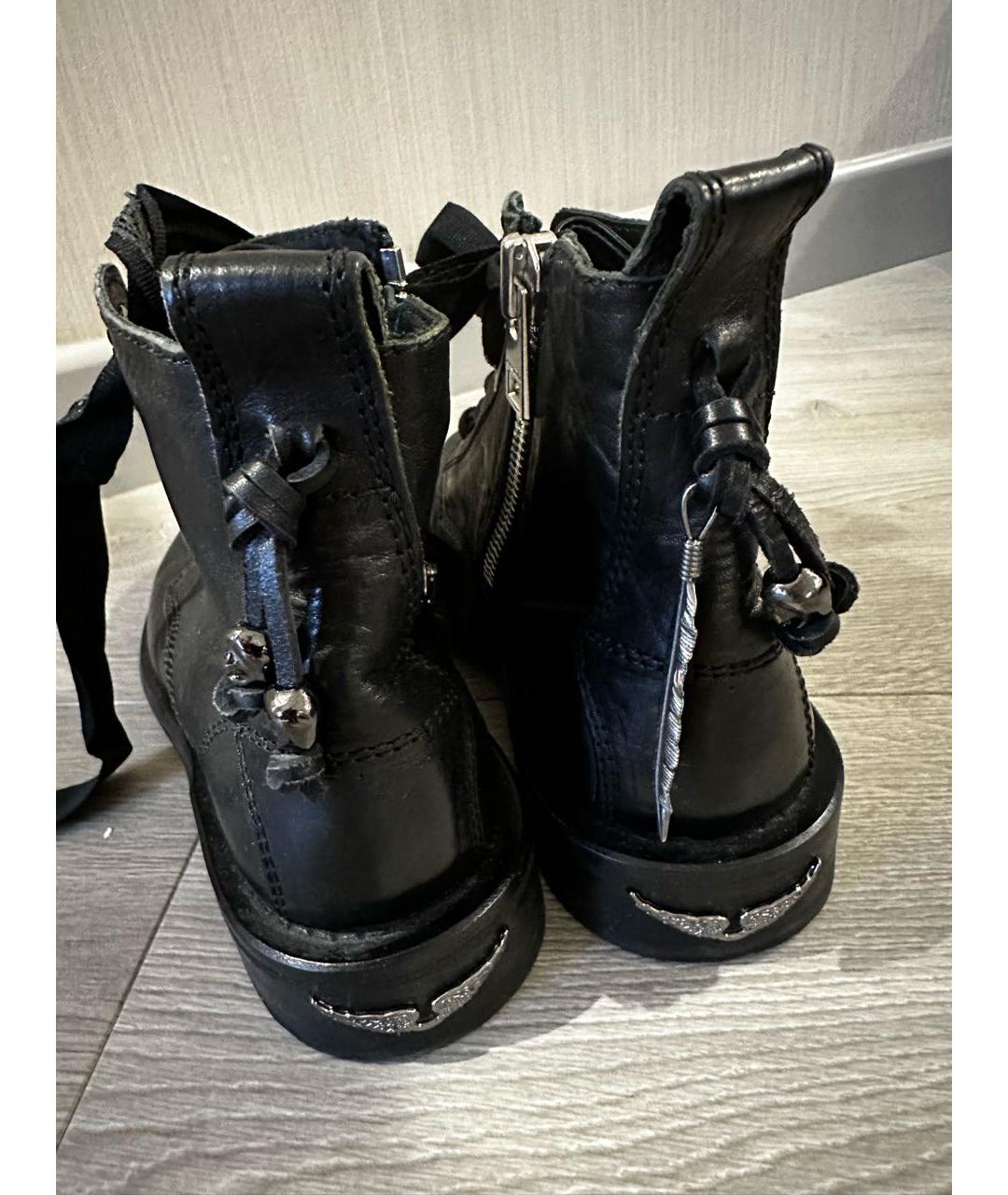 ZADIG & VOLTAIRE Черные кожаные ботинки, фото 3