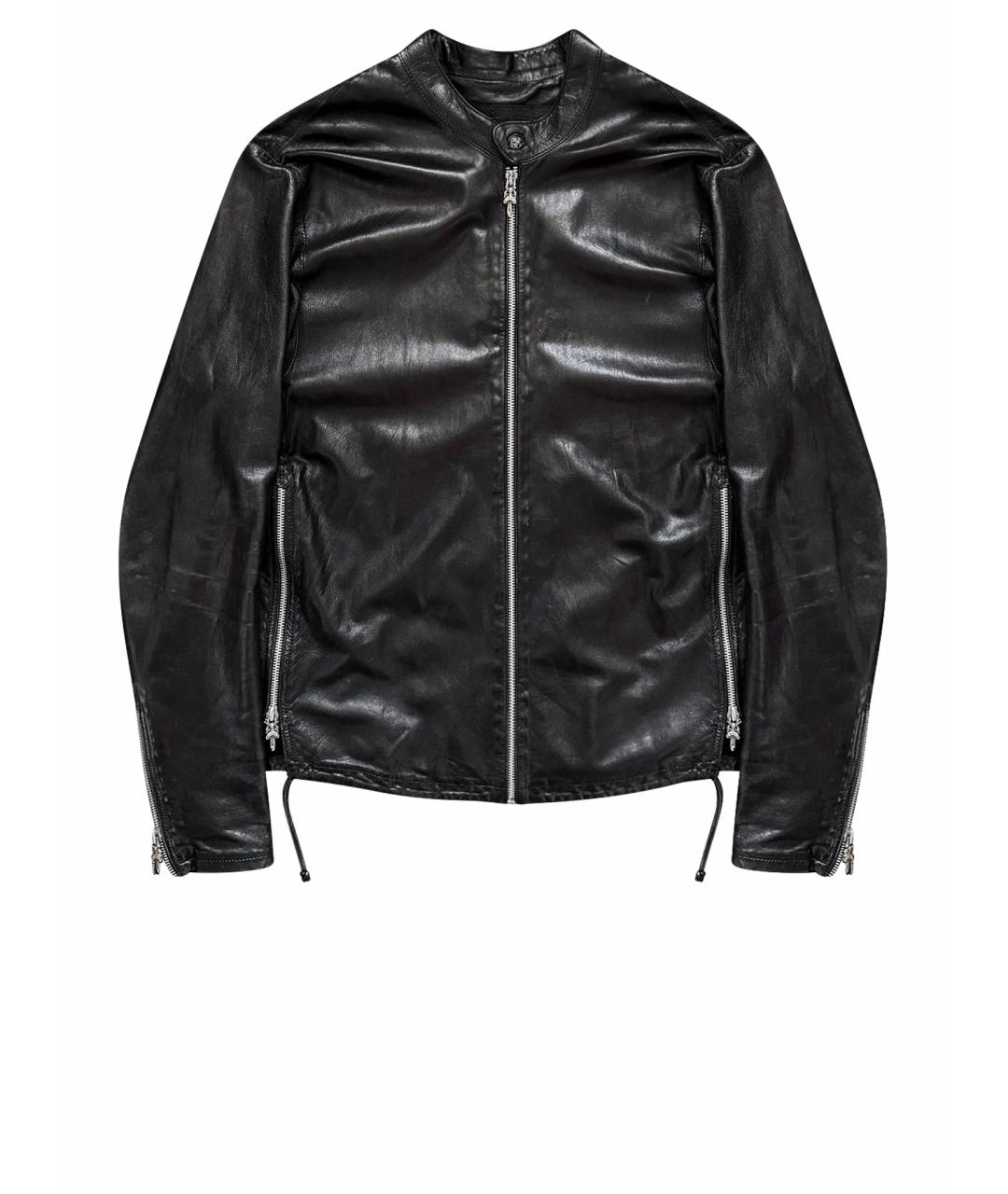 CHROME HEARTS Черная кожаная куртка, фото 1