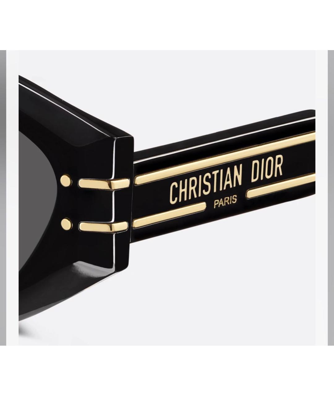 CHRISTIAN DIOR Черные пластиковые солнцезащитные очки, фото 3
