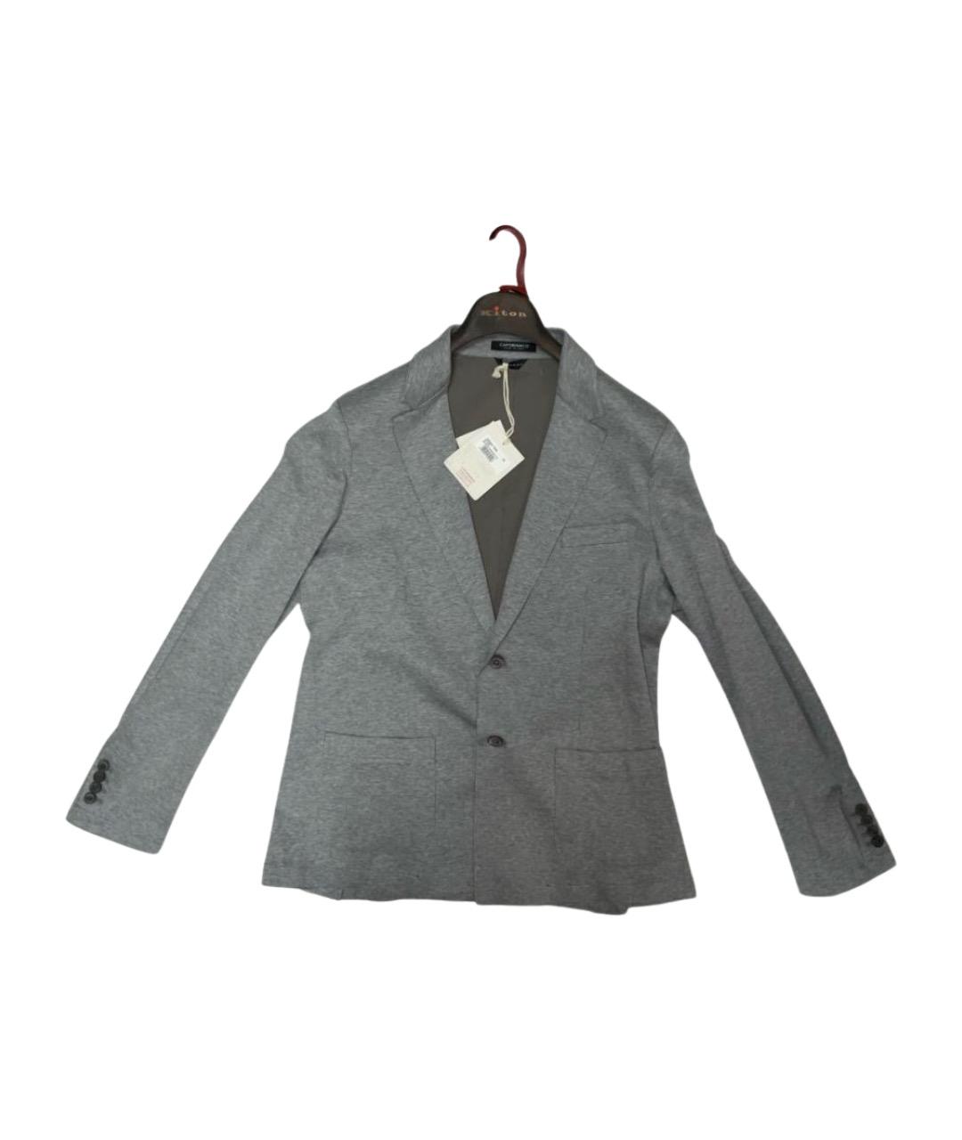 CAPOBIANCO Серый хлопковый пиджак, фото 8