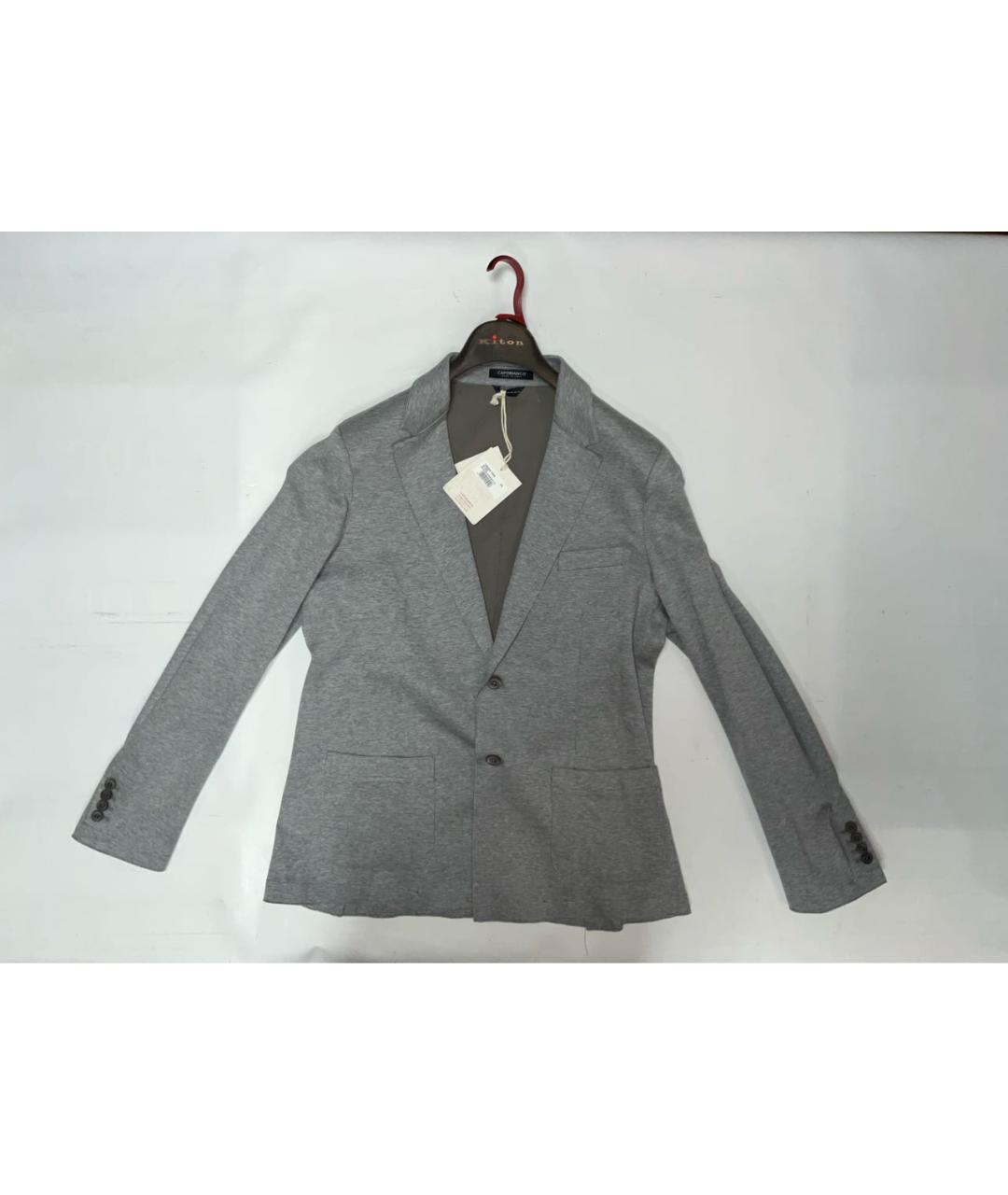 CAPOBIANCO Серый хлопковый пиджак, фото 7