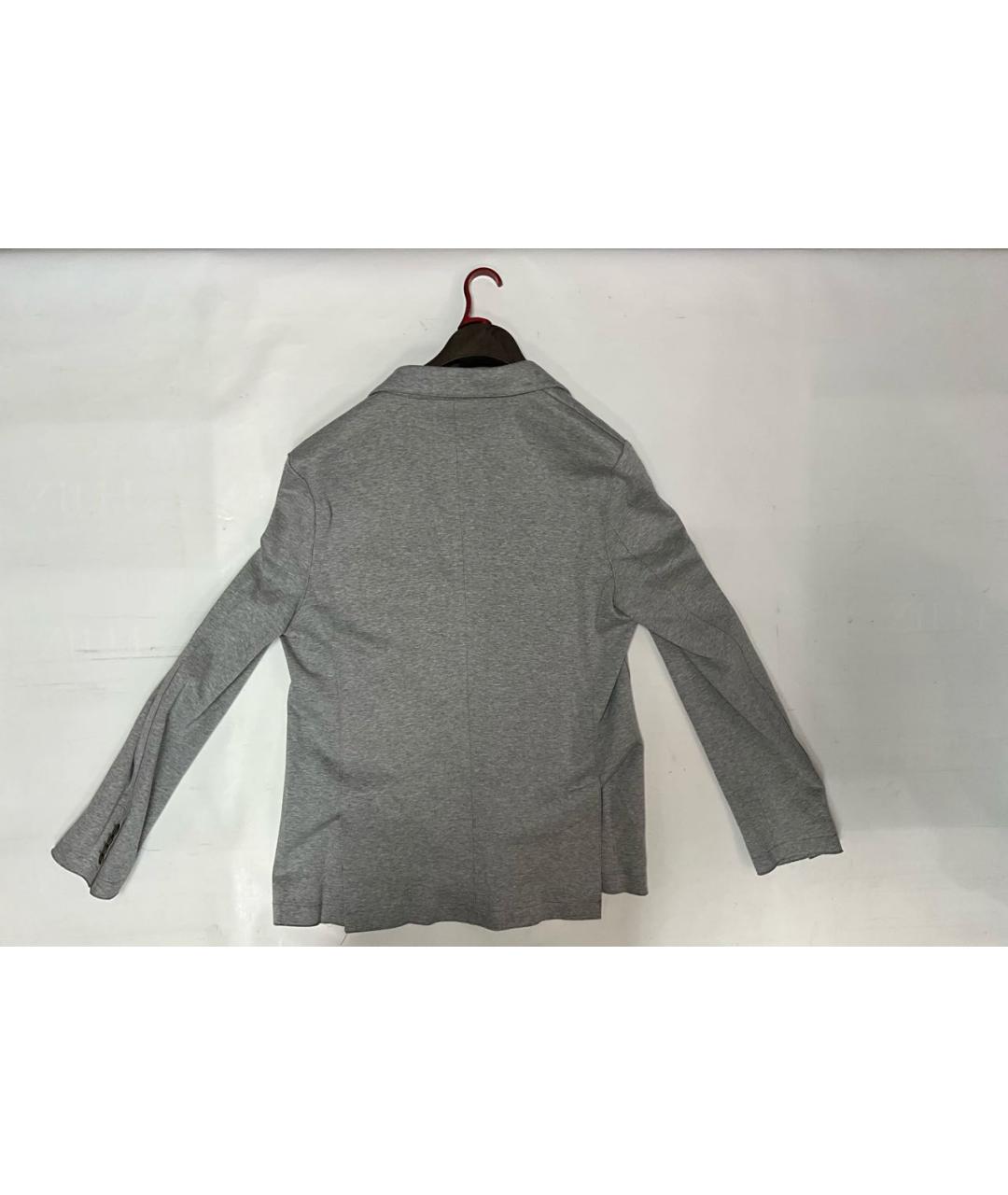 CAPOBIANCO Серый хлопковый пиджак, фото 6