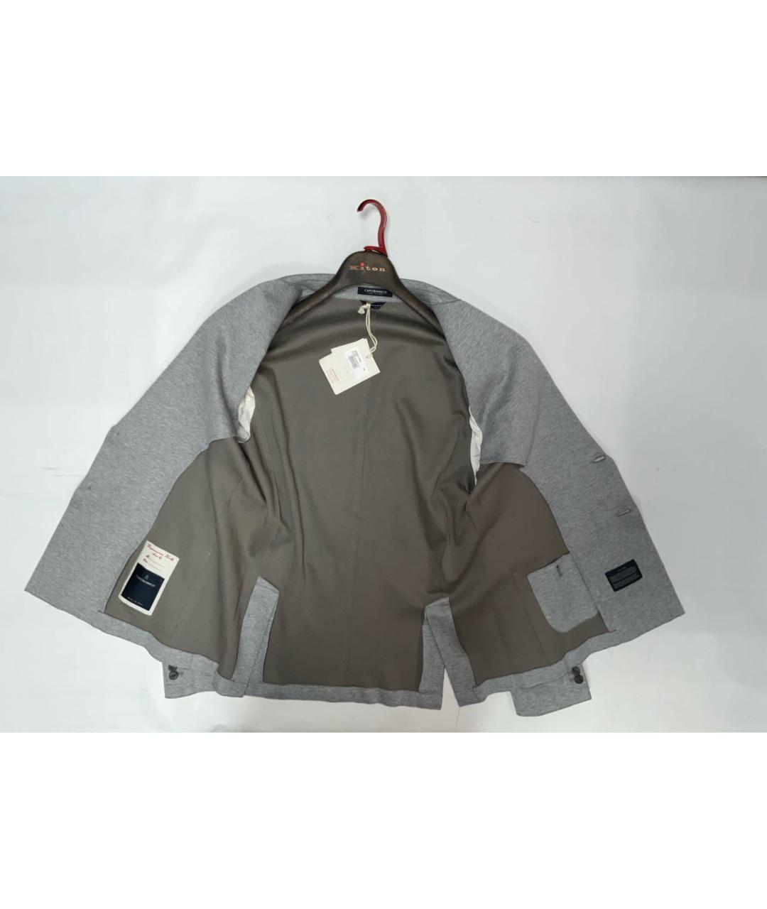 CAPOBIANCO Серый хлопковый пиджак, фото 2