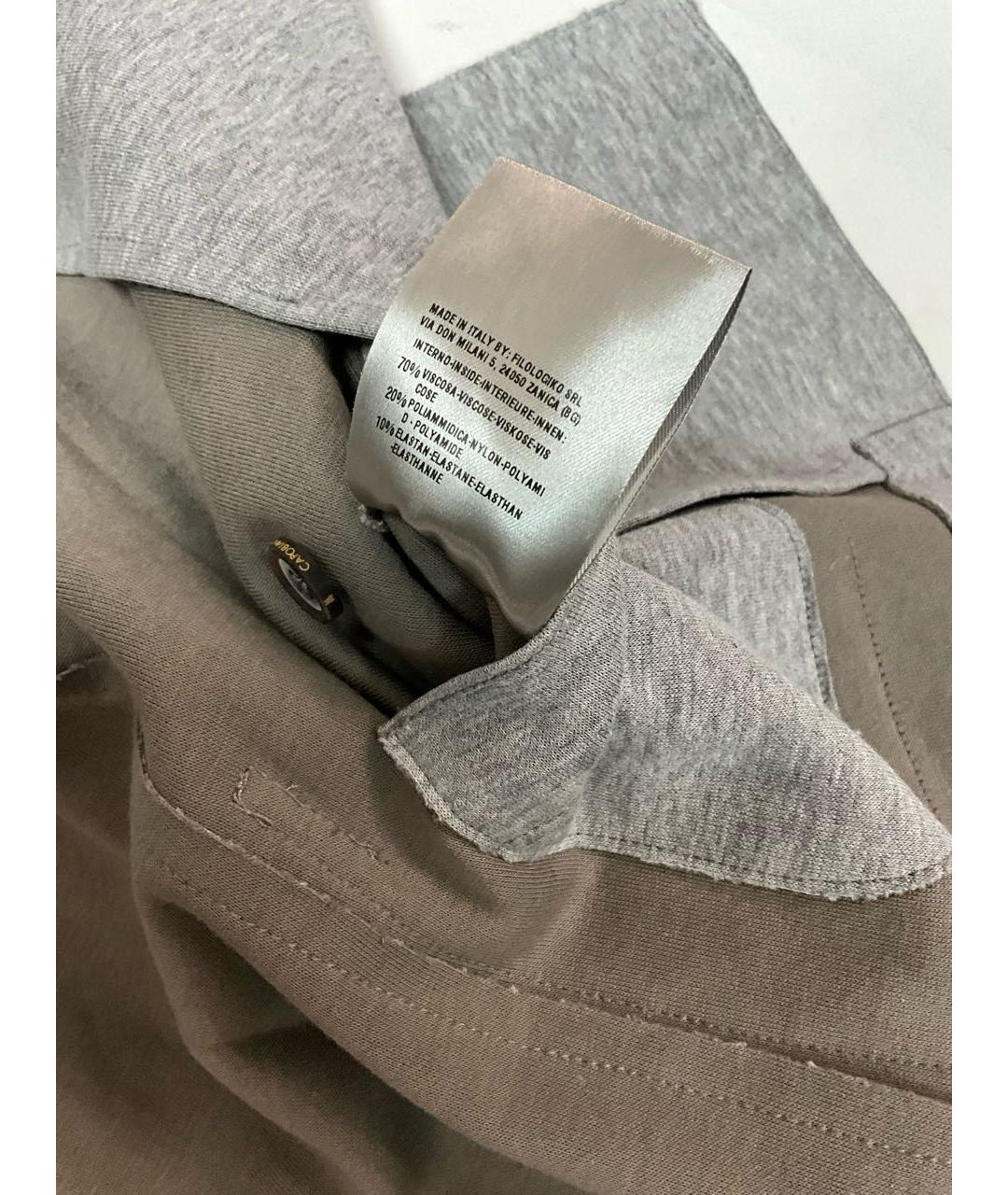 CAPOBIANCO Серый хлопковый пиджак, фото 5