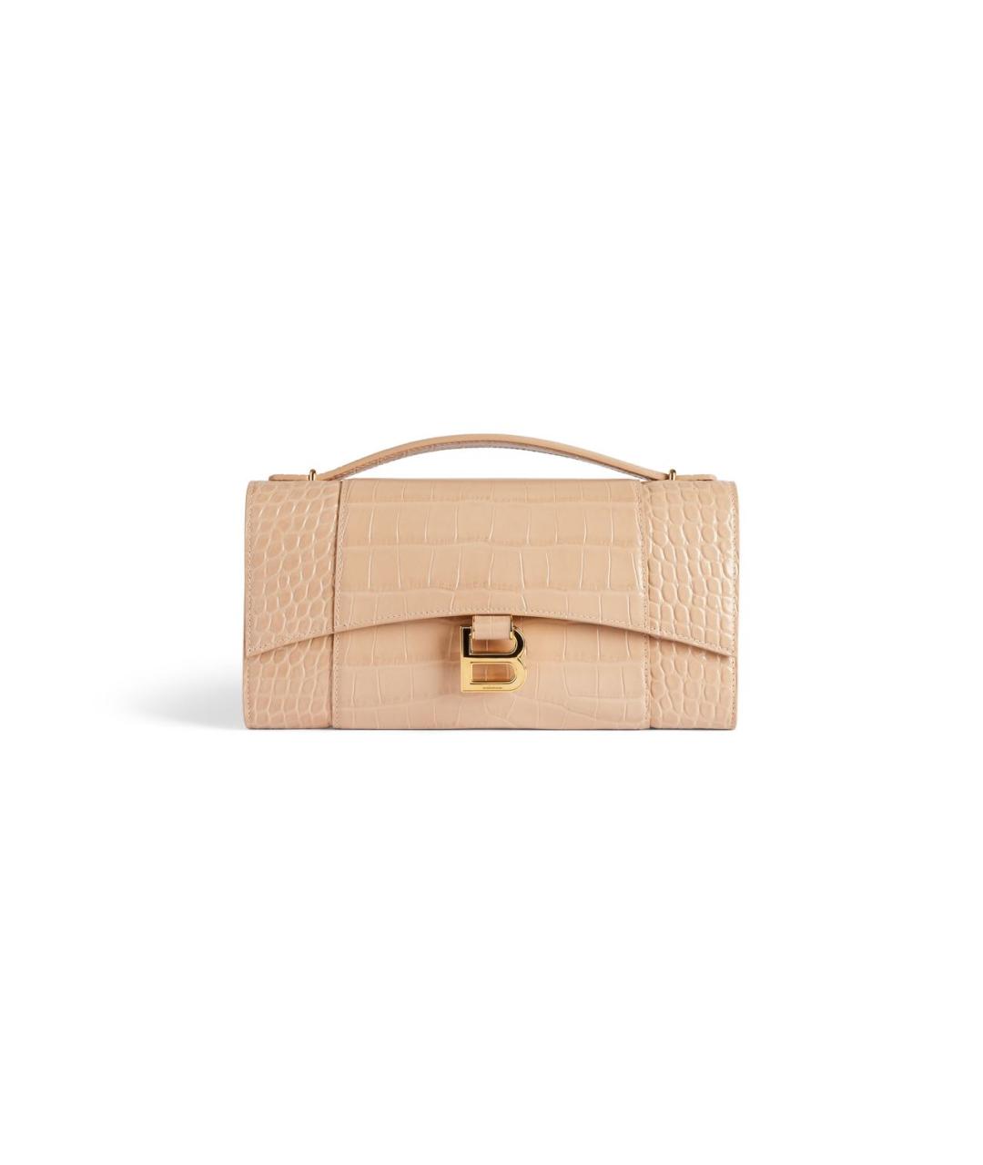 BALENCIAGA Бежевая кожаная сумка через плечо, фото 2