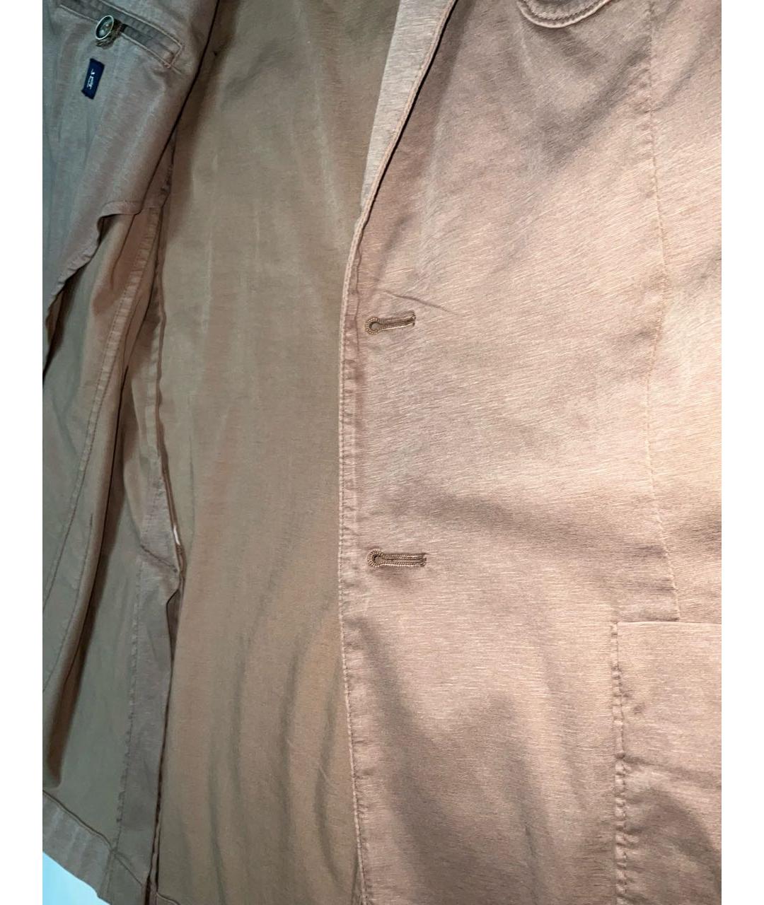 CAPOBIANCO Коричневый хлопковый пиджак, фото 2