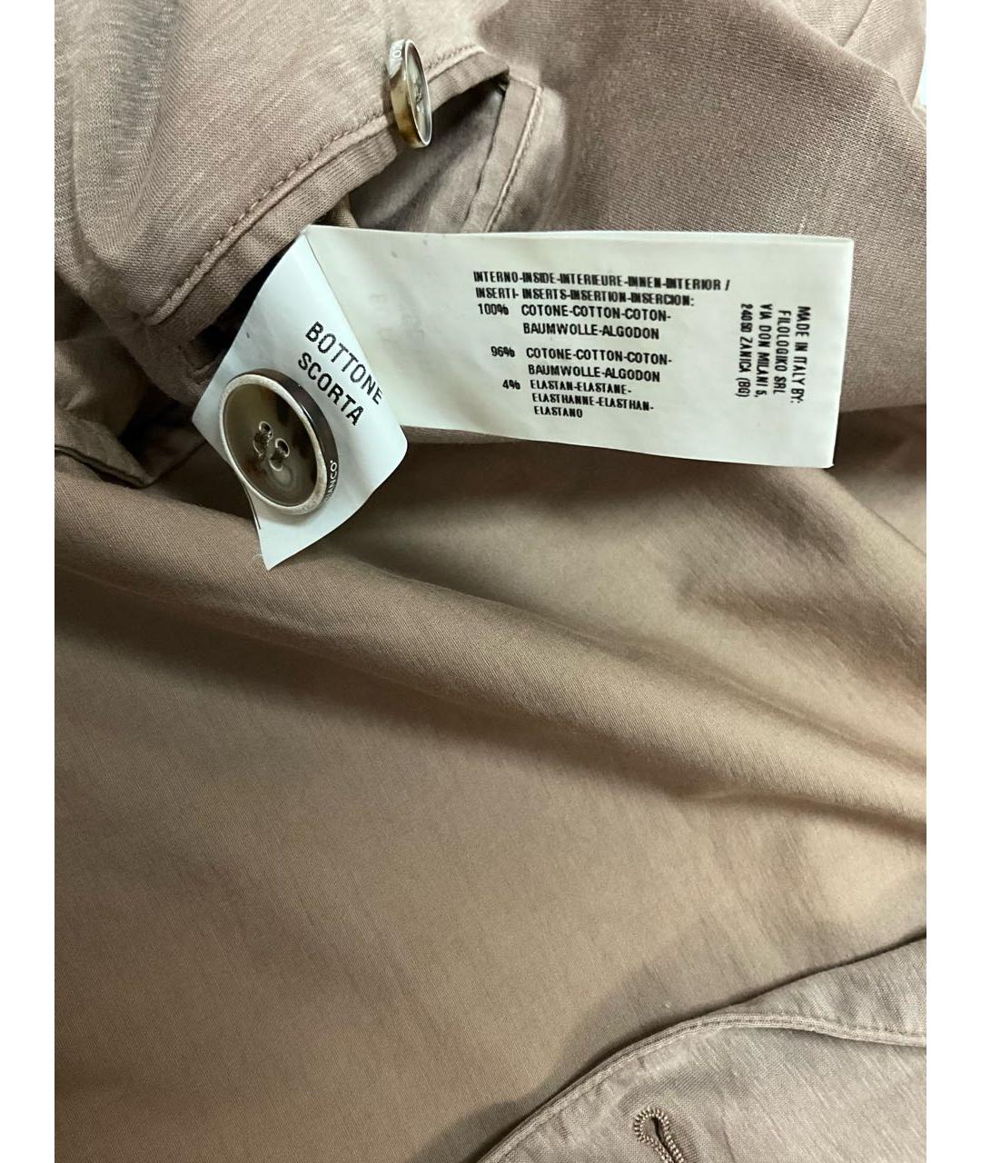 CAPOBIANCO Коричневый хлопковый пиджак, фото 4