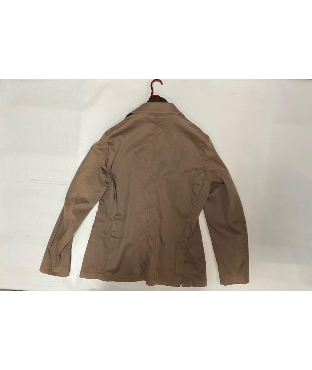 CAPOBIANCO Коричневый хлопковый пиджак, фото 5