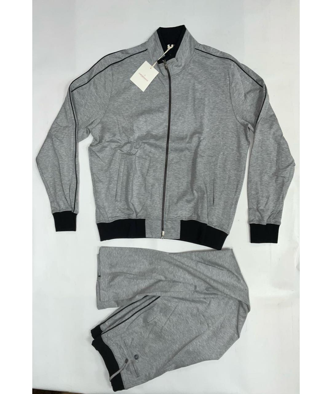 CAPOBIANCO Серый хлопковый спортивный костюм, фото 9
