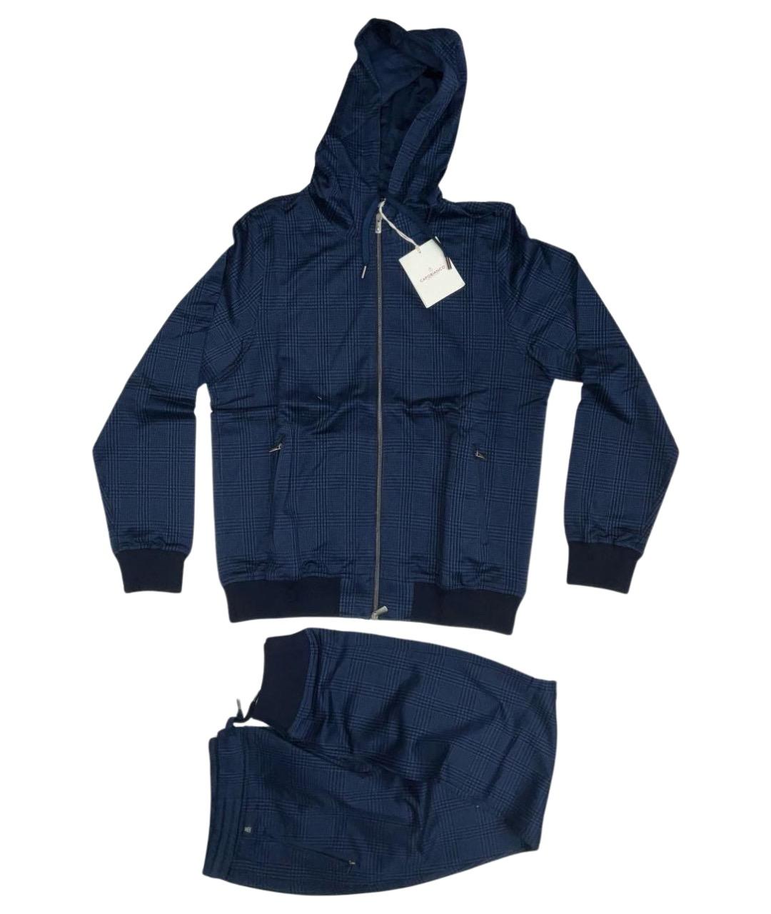 CAPOBIANCO Темно-синий хлопковый спортивный костюм, фото 1