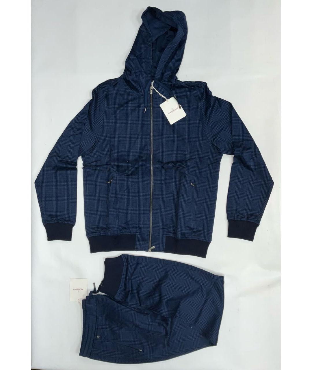 CAPOBIANCO Темно-синий хлопковый спортивный костюм, фото 9