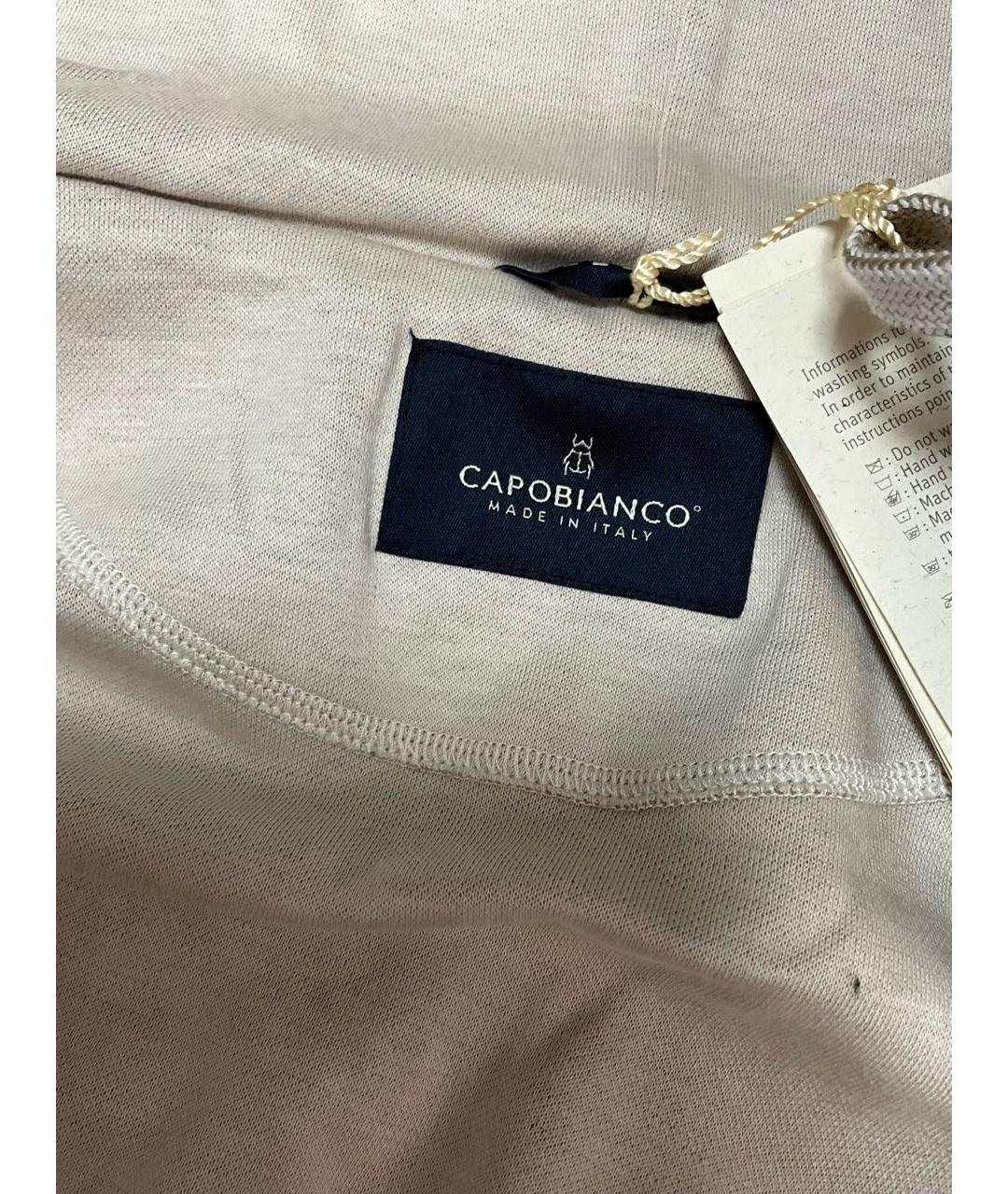 CAPOBIANCO Бежевый хлопковый спортивный костюм, фото 5