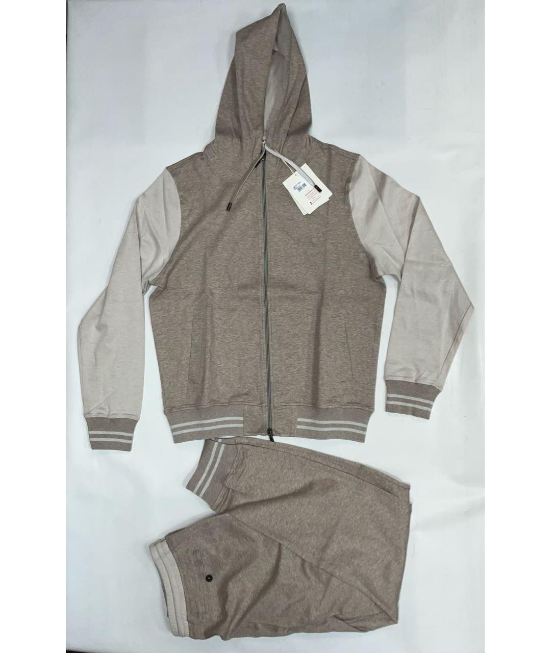 CAPOBIANCO Бежевый хлопковый спортивный костюм, фото 9