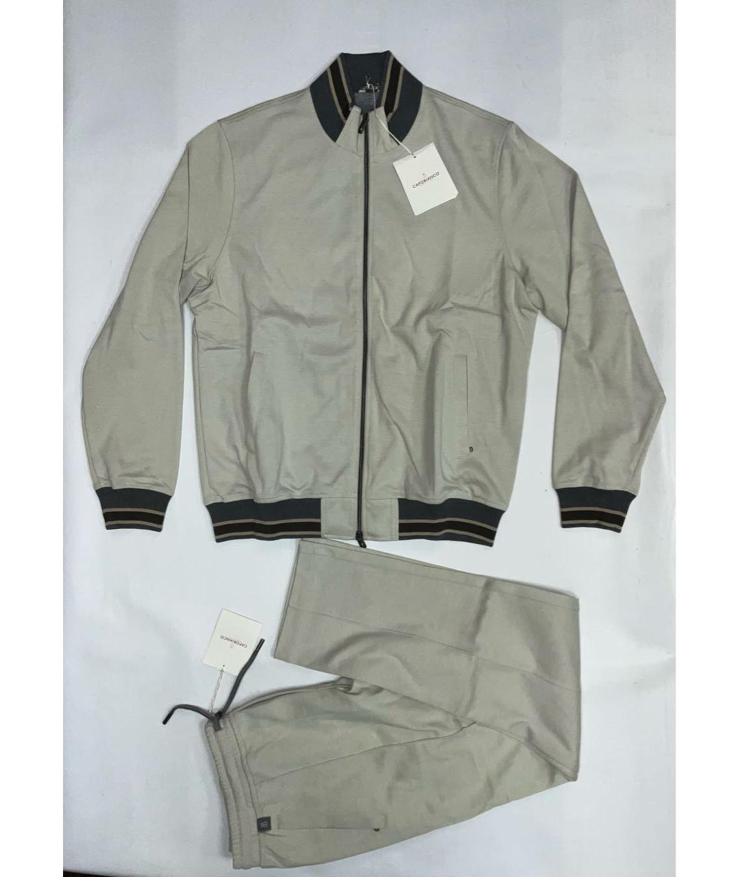 CAPOBIANCO Бежевый хлопковый спортивный костюм, фото 9