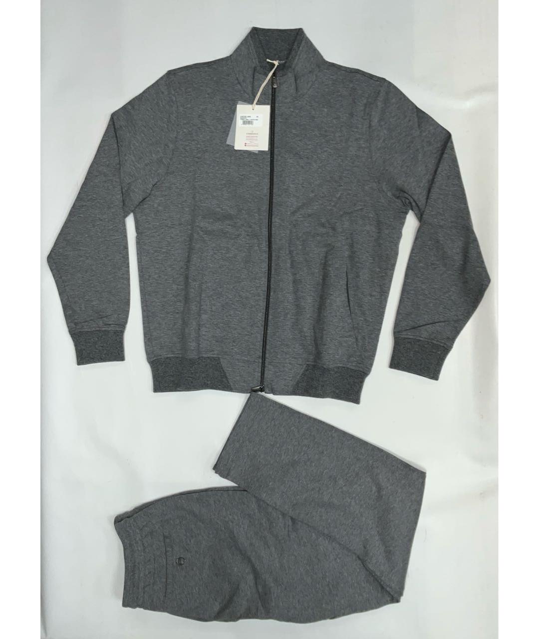 CAPOBIANCO Серый хлопковый спортивный костюм, фото 2