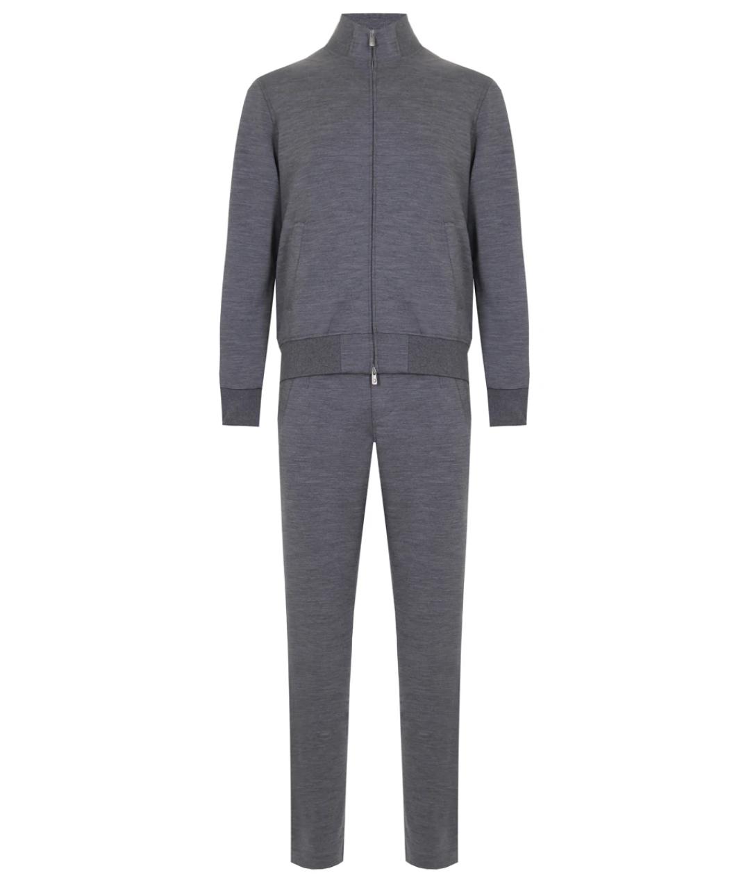CAPOBIANCO Серый хлопковый спортивный костюм, фото 1