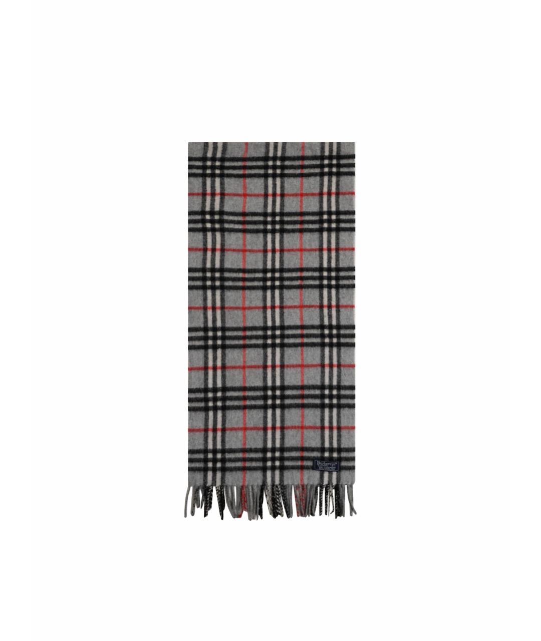 BURBERRY Серый кашемировый шарф, фото 1