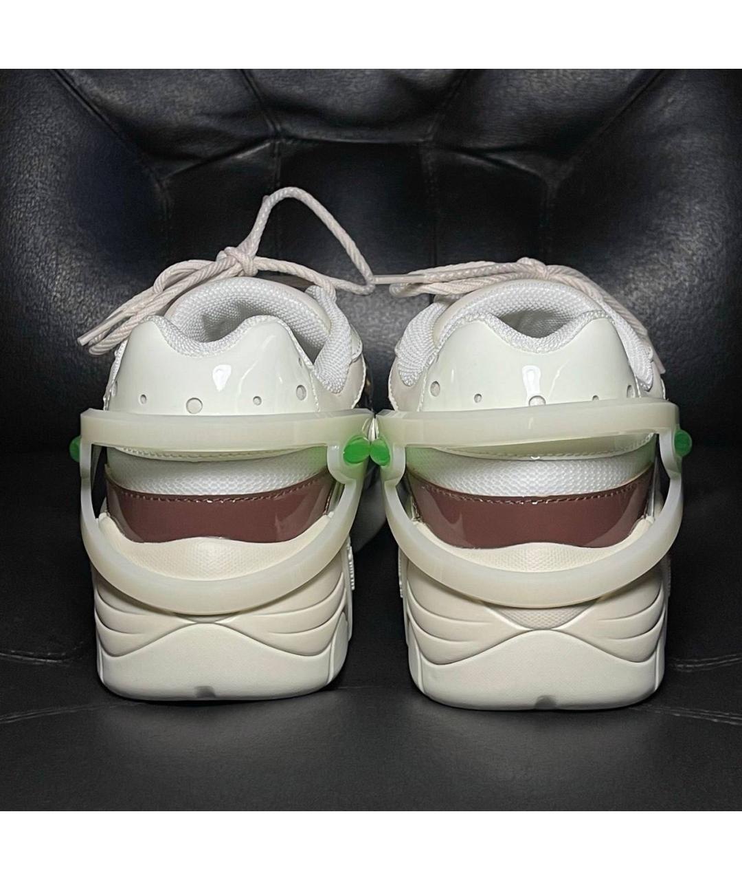 ADIDAS X RAF SIMONS Бежевые текстильные низкие кроссовки / кеды, фото 2