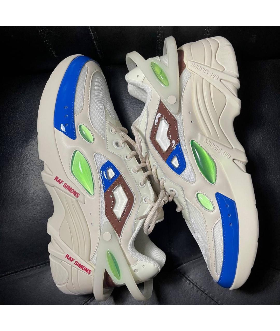 ADIDAS X RAF SIMONS Бежевые текстильные низкие кроссовки / кеды, фото 5