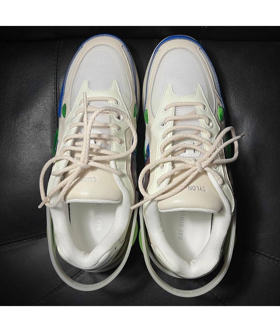 ADIDAS X RAF SIMONS Бежевые текстильные низкие кроссовки / кеды, фото 7