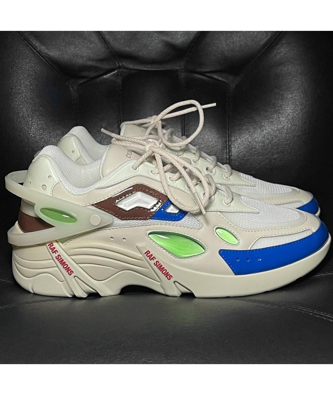 ADIDAS X RAF SIMONS Бежевые текстильные низкие кроссовки / кеды, фото 9