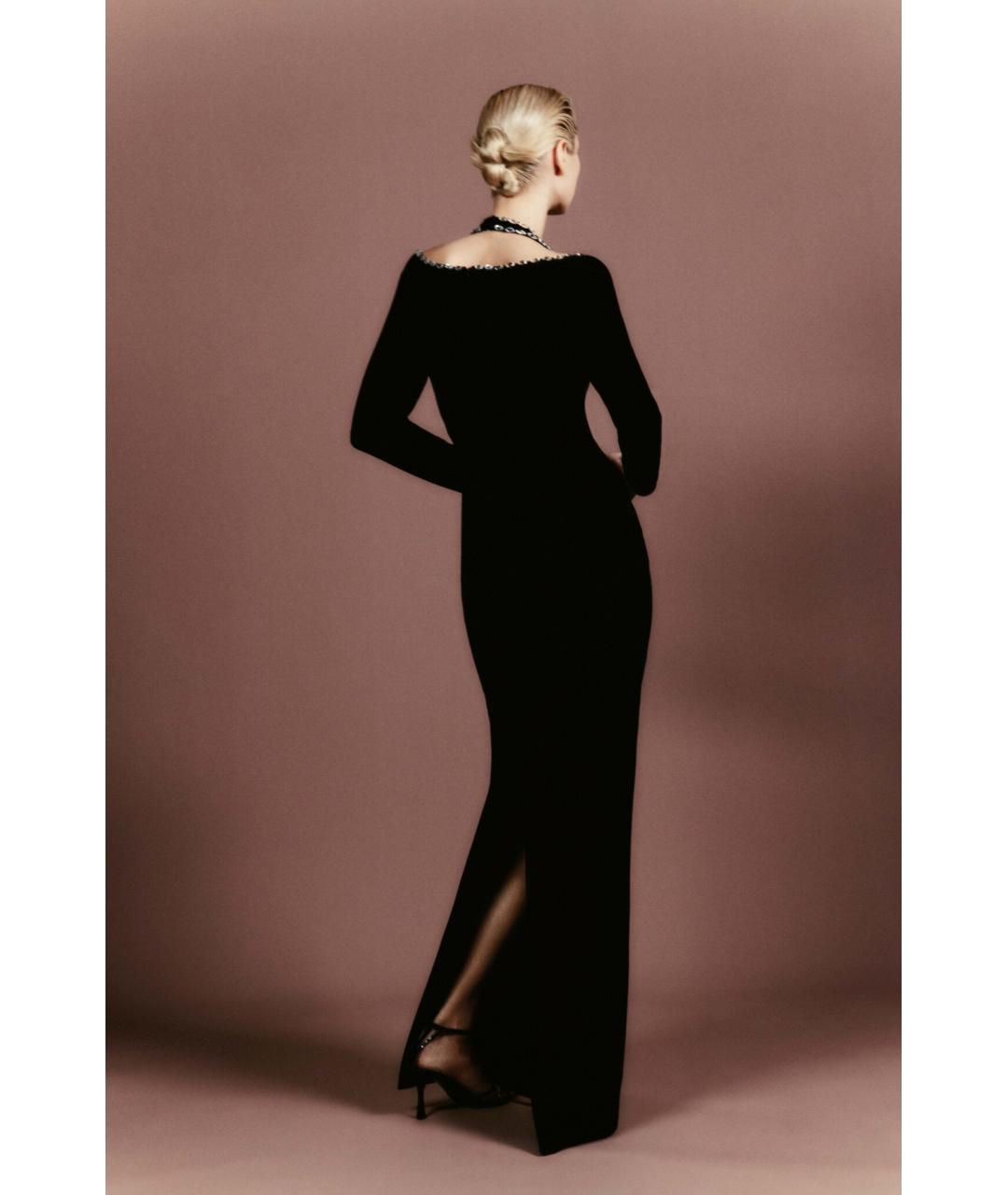 RASARIO Черное бархатное вечернее платье, фото 3